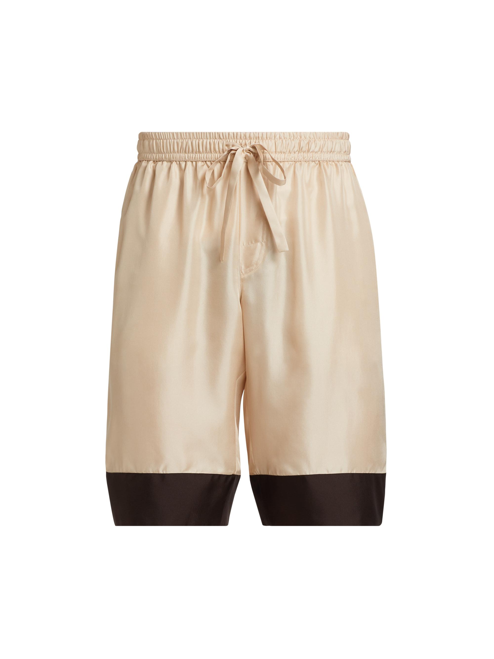 Dolce & Gabbana Men's Silk Drawstring Shorts - Tortora