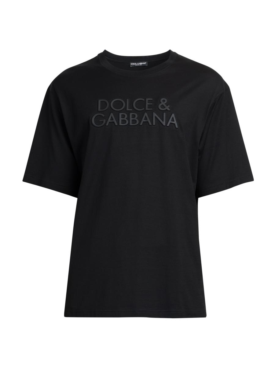 DOLCE&GABBANA【関税込み＊送料無料】D&G ロゴ コットン Tシャツ Dolce&Gabbana Logo-Embossed Cotton T-Shirt | Saks Fifth Avenue