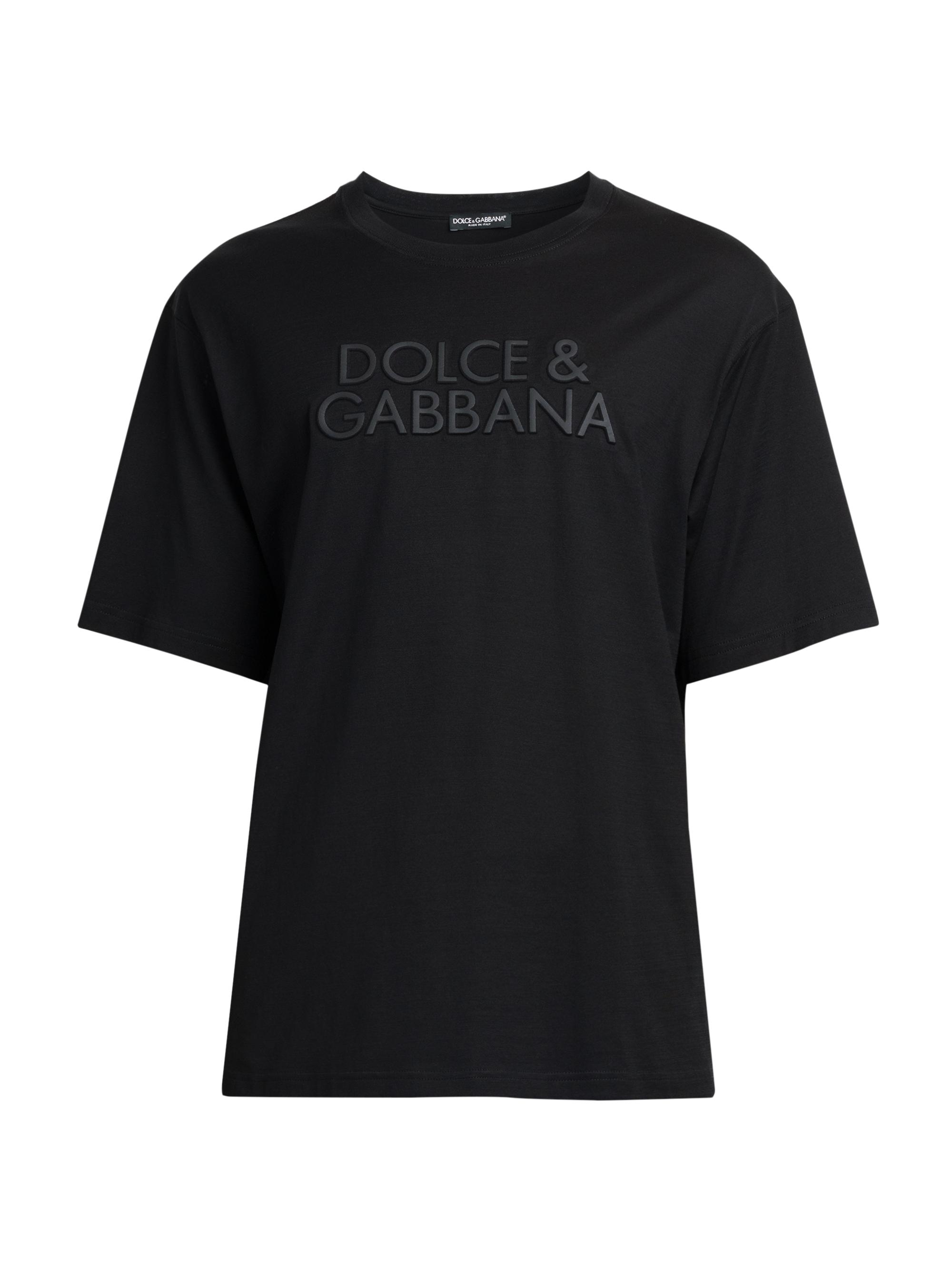 Dolce&Gabbana Logo-Embossed Cotton T-Shirt | Saks Fifth Avenue