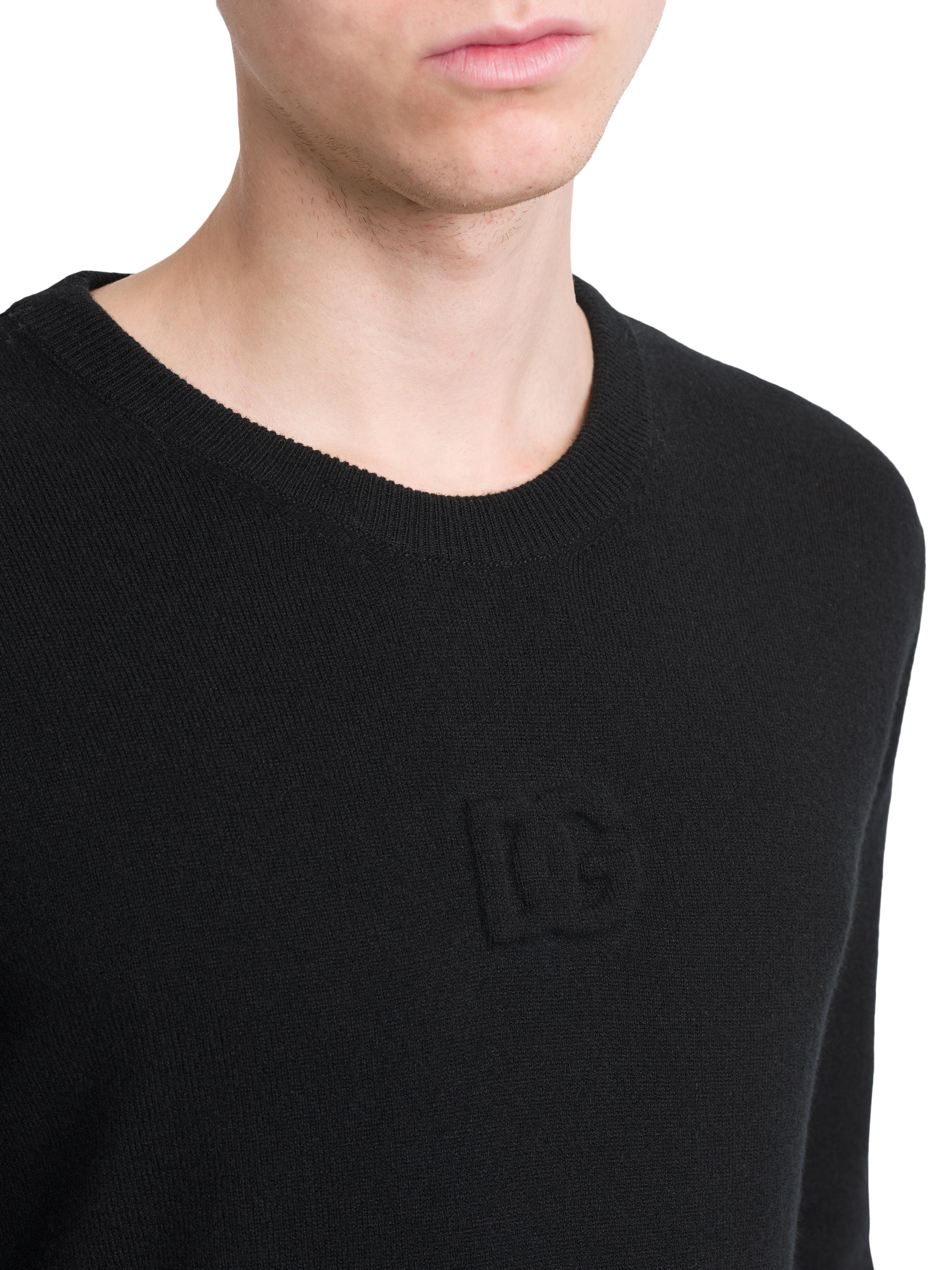 Dolce&Gabbana Logo-Embossed Wool-Blend Sweater | Saks Fifth Avenue