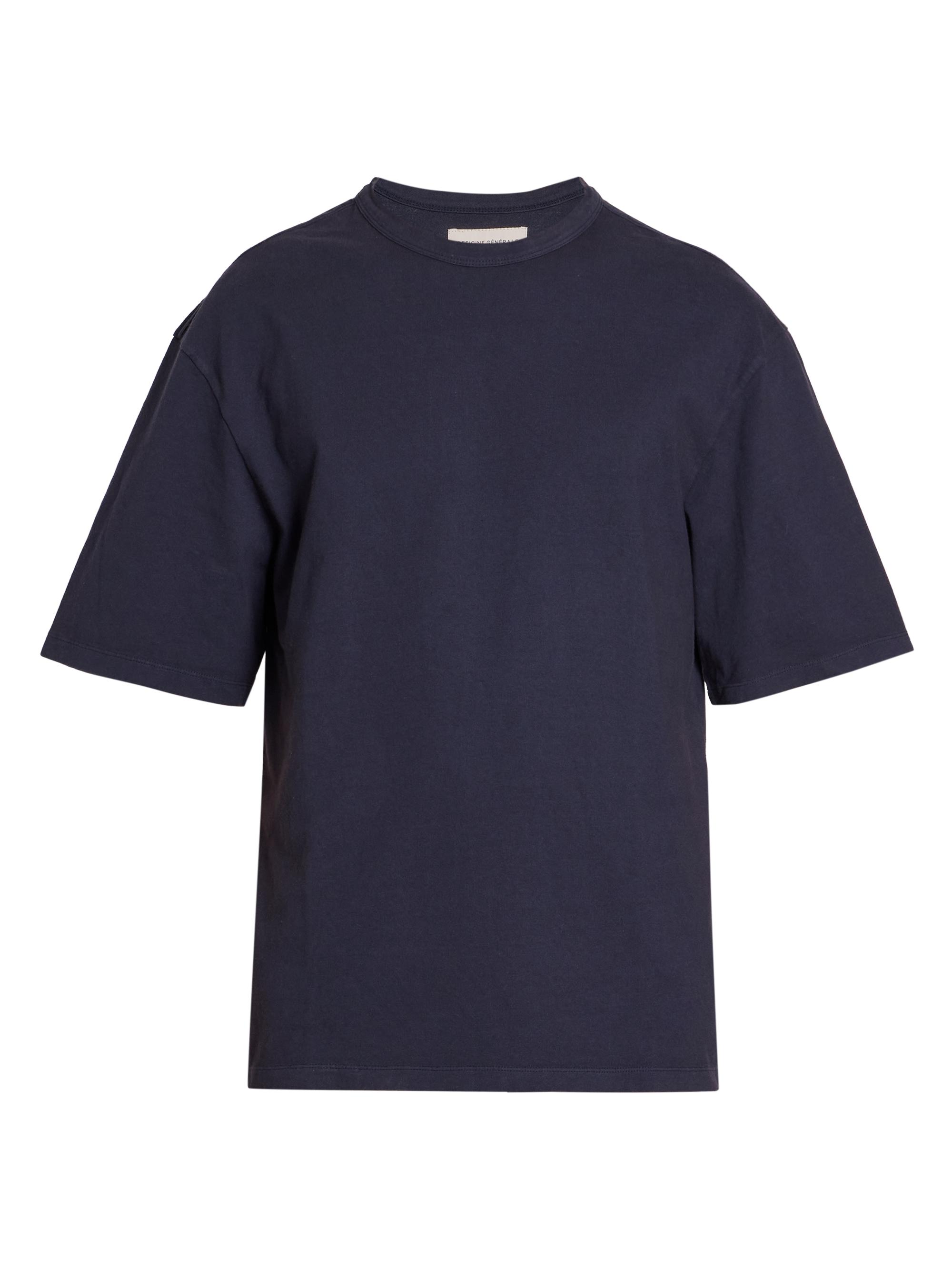 Officine Générale Men's Benny Cotton Crewneck T-Shirt - Dark Navy