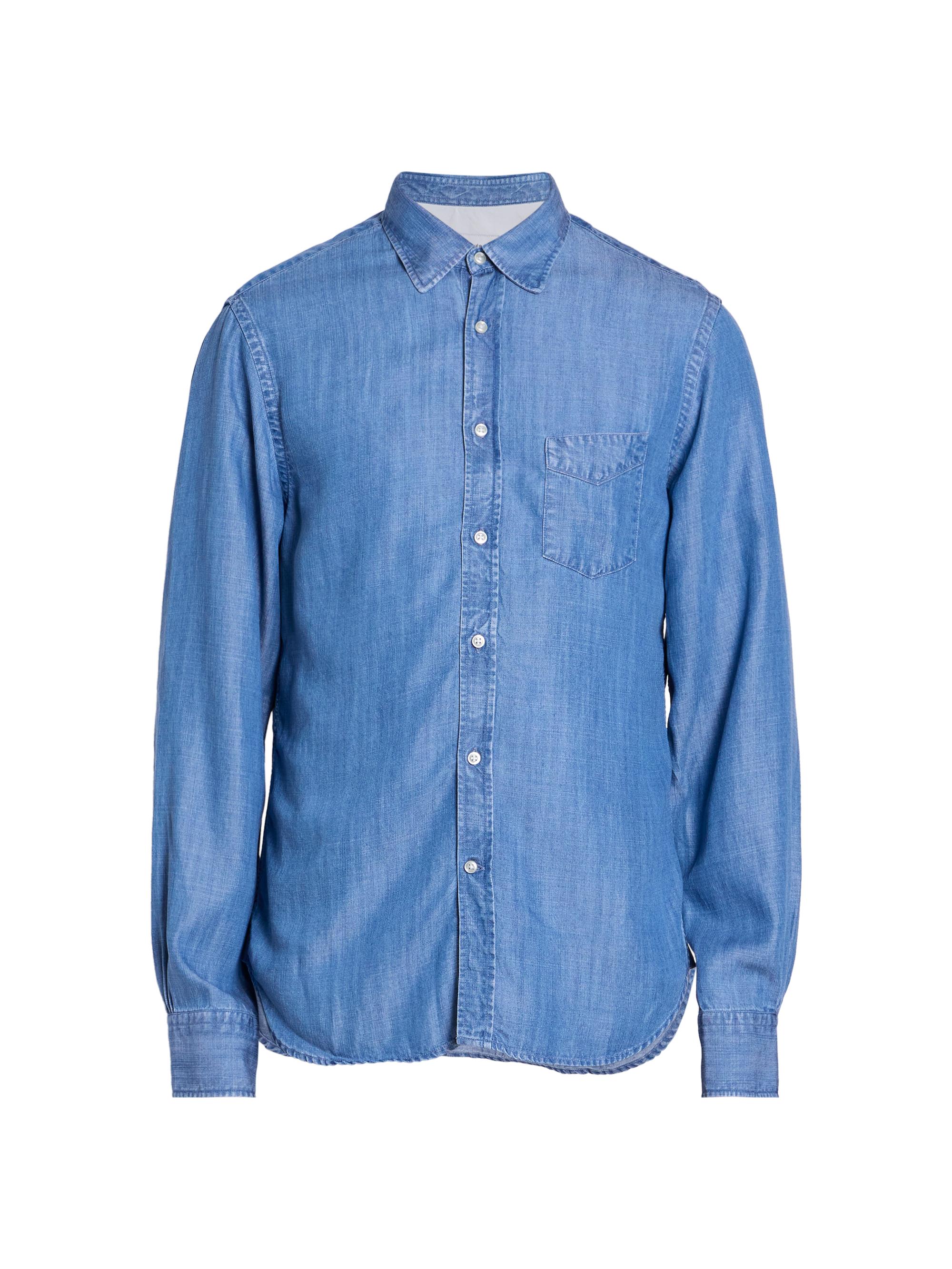 Officine Générale Men's Denim Button-Up Shirt - Mid Indigo