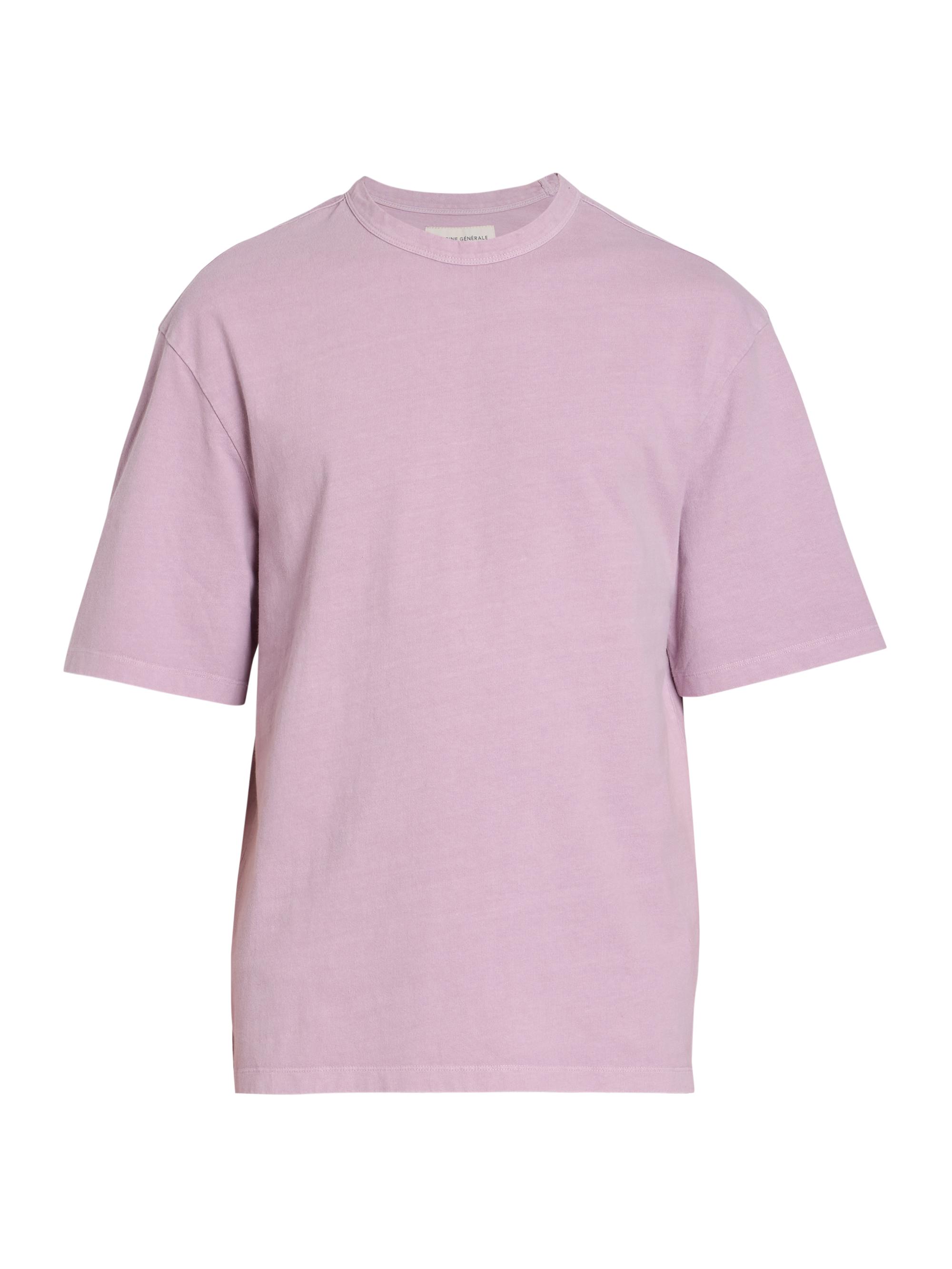 Officine Générale Men's Benny Cotton Crewneck T-Shirt - Sunset Berry