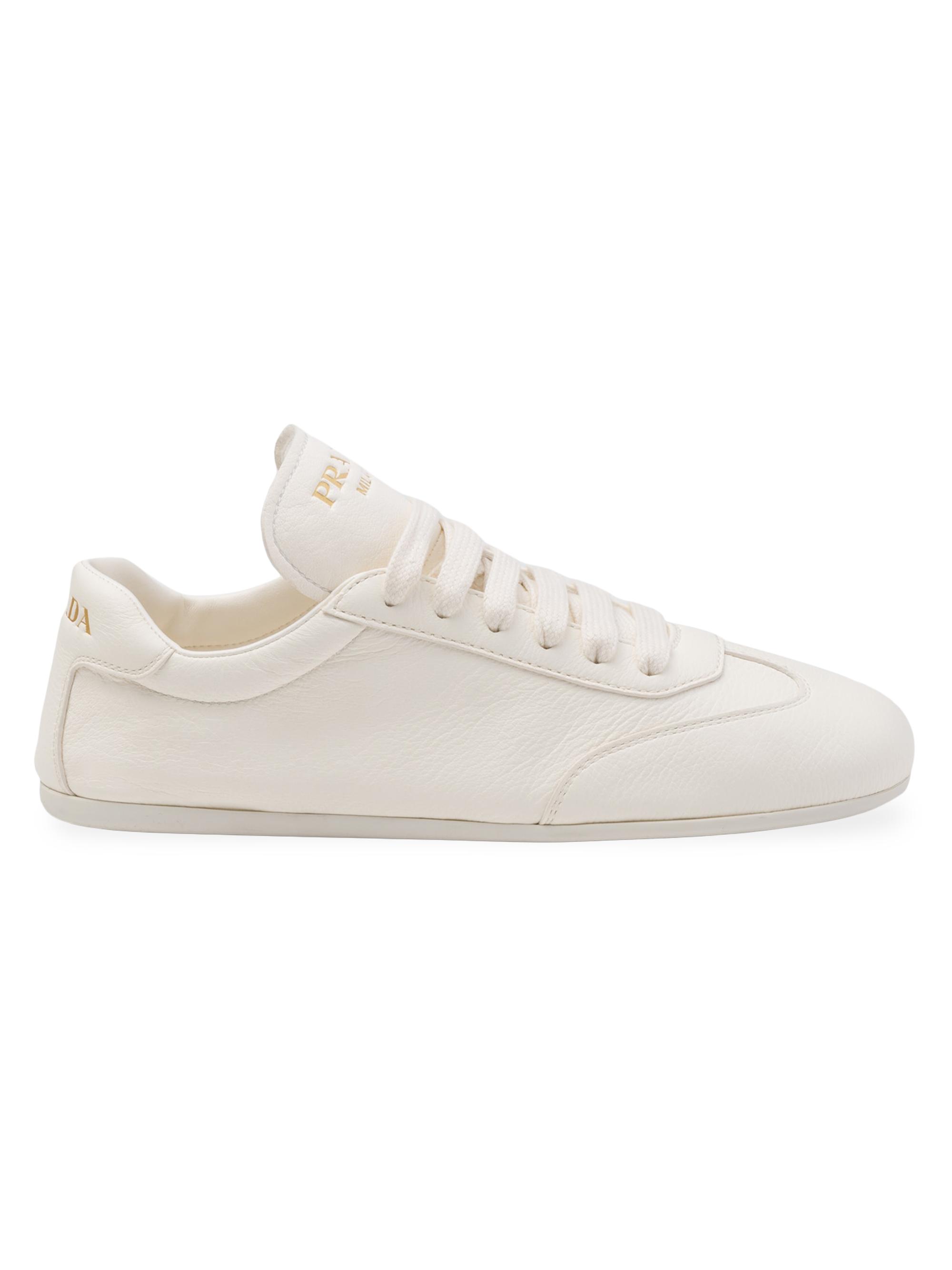 Prada Women's Buckskin Sneakers - Beige