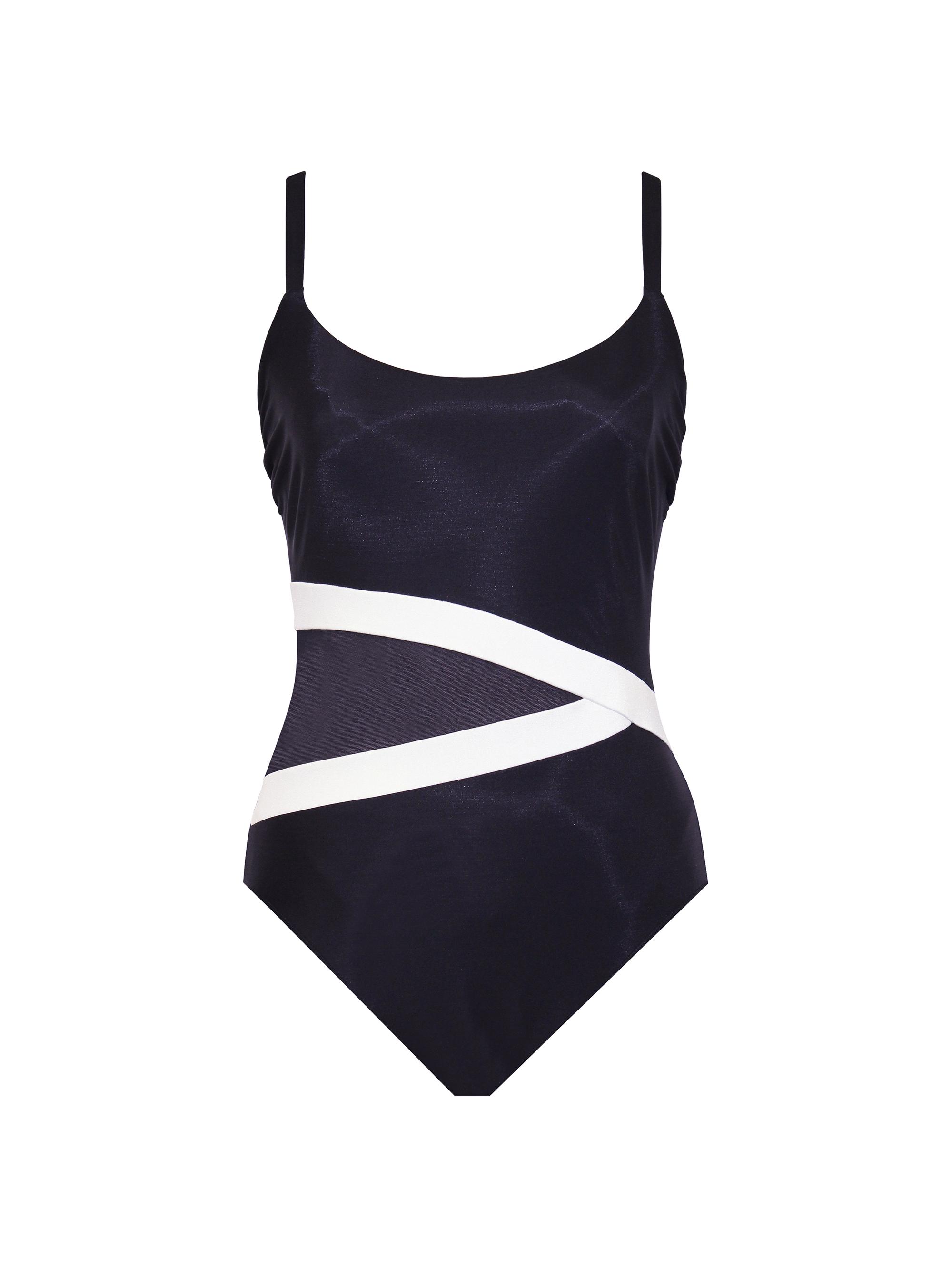 Miraclesuit Swim Women's Spectra Lyra One-Piece Swimsuit - Black White
