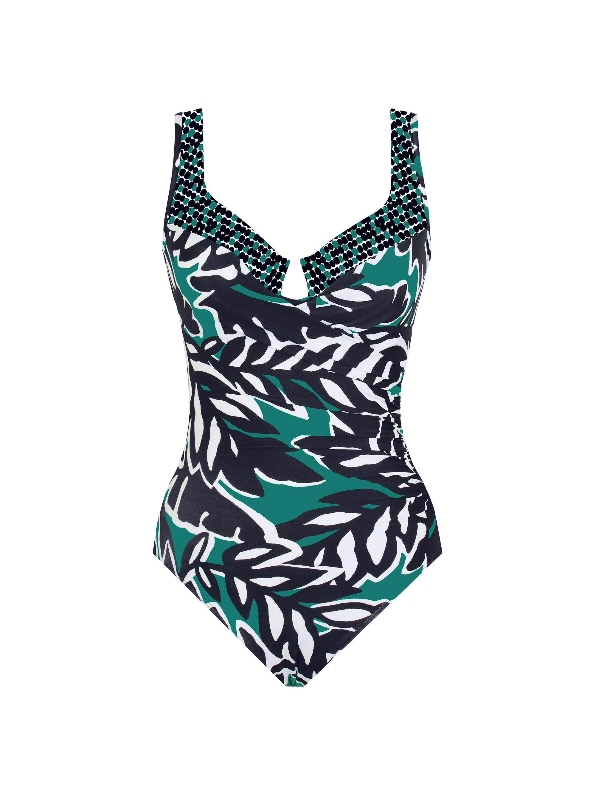 Miraclesuit Swim Women's Palma Verde Escape One-Piece Swimsuit - Black Multi