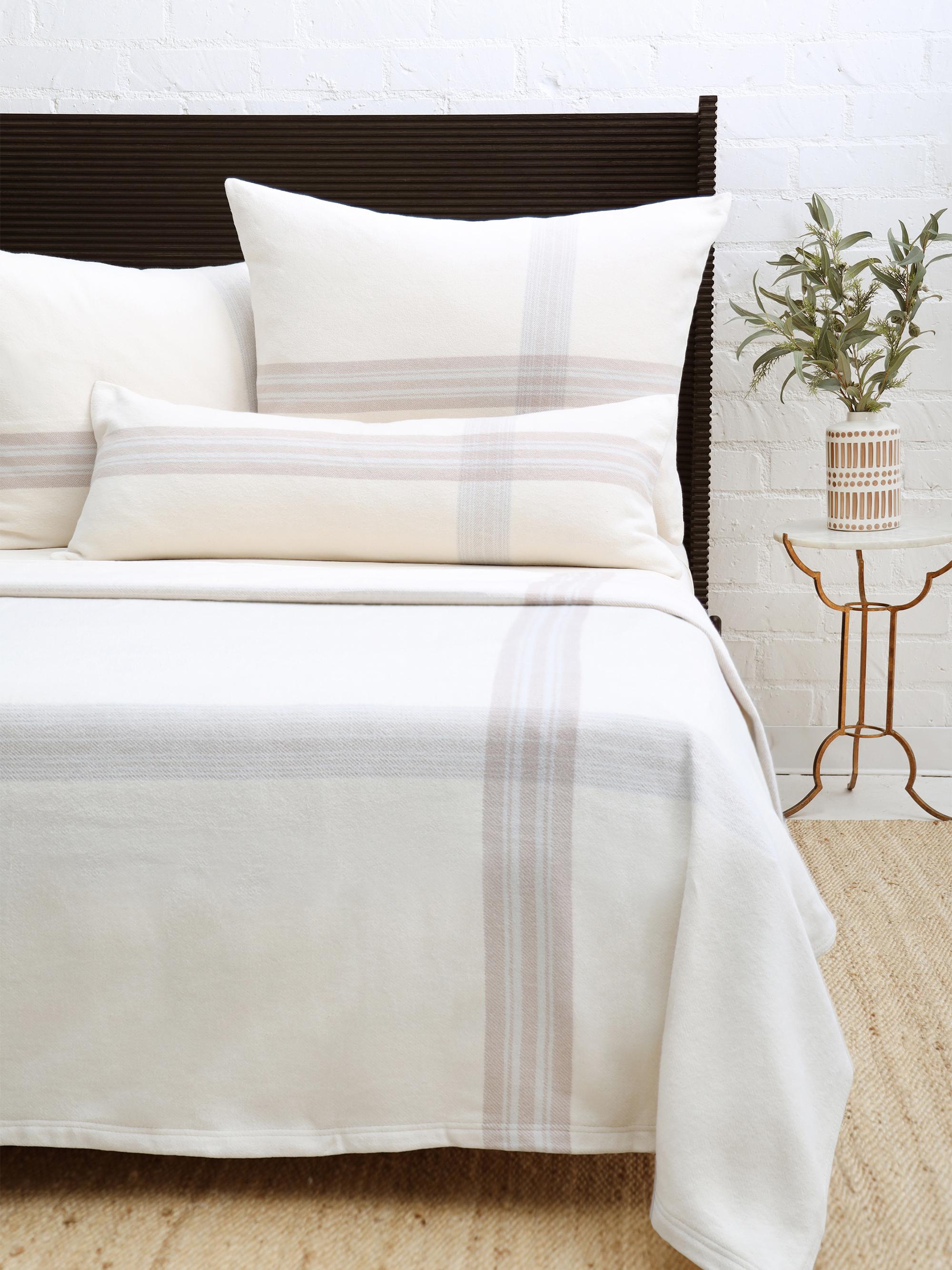 Pom Pom at Home Geneva Plaid Blanket -  Taupe King