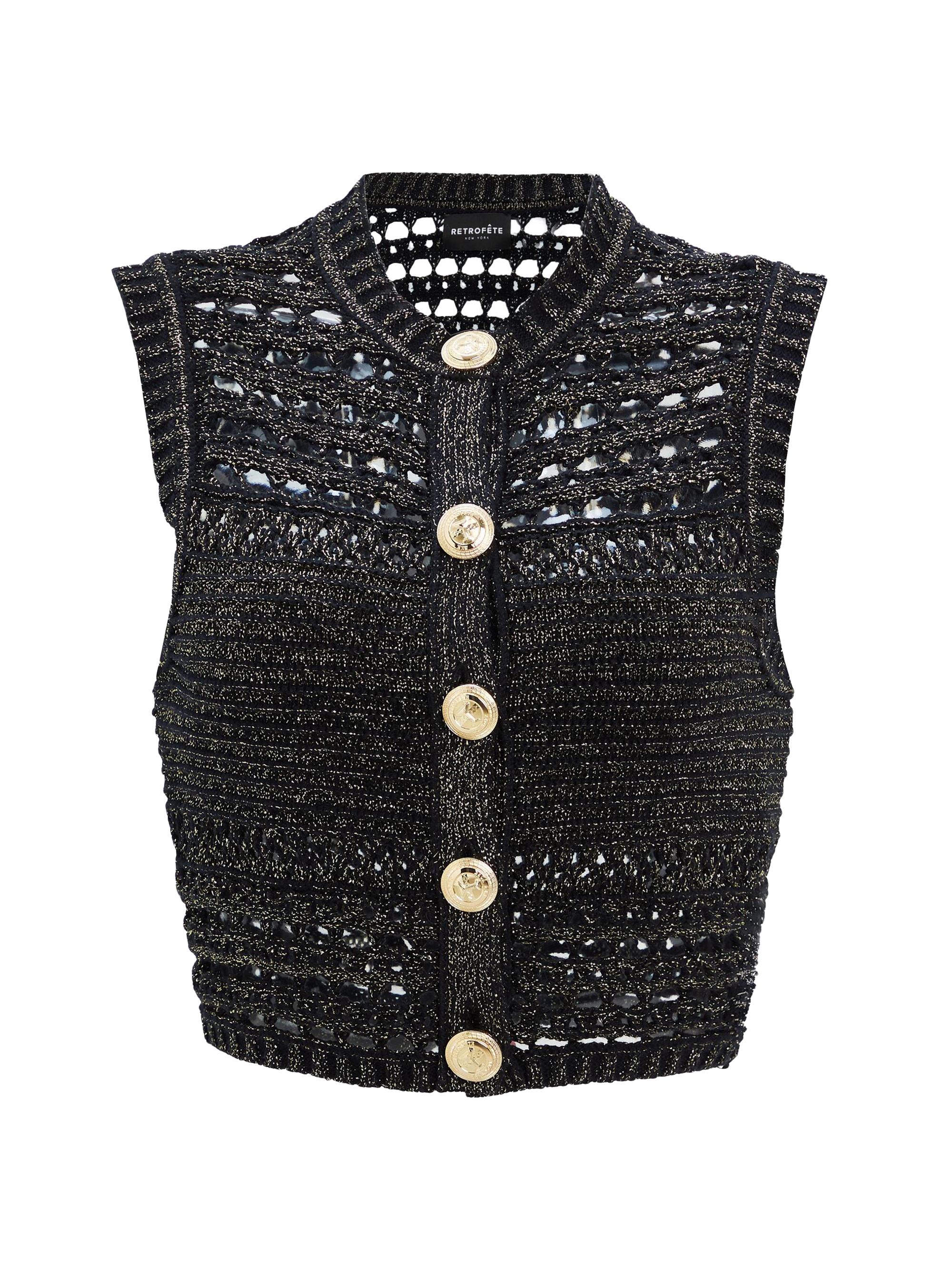 Retrofête Women's Delma Top - Black Gold