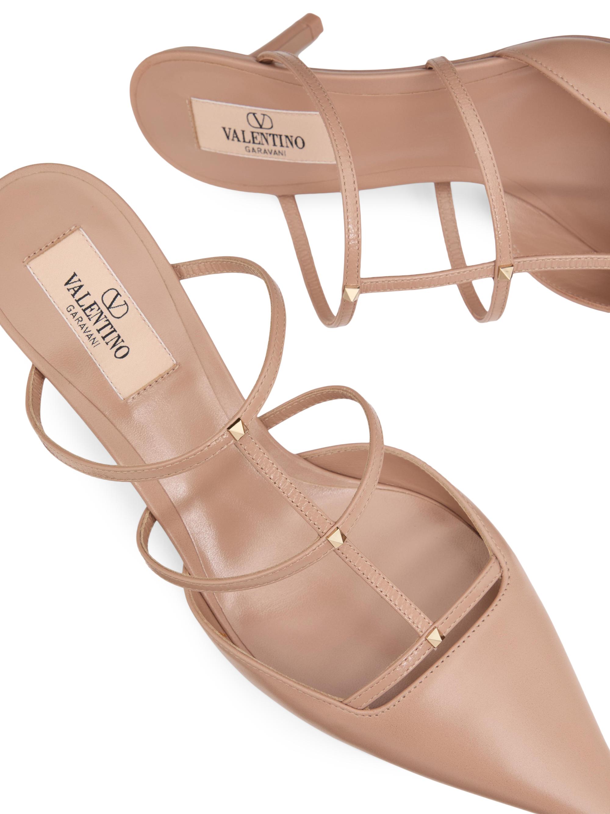 Valentino Garavani Rockstud Wispy Calfskin Mules 60MM | Saks Fifth