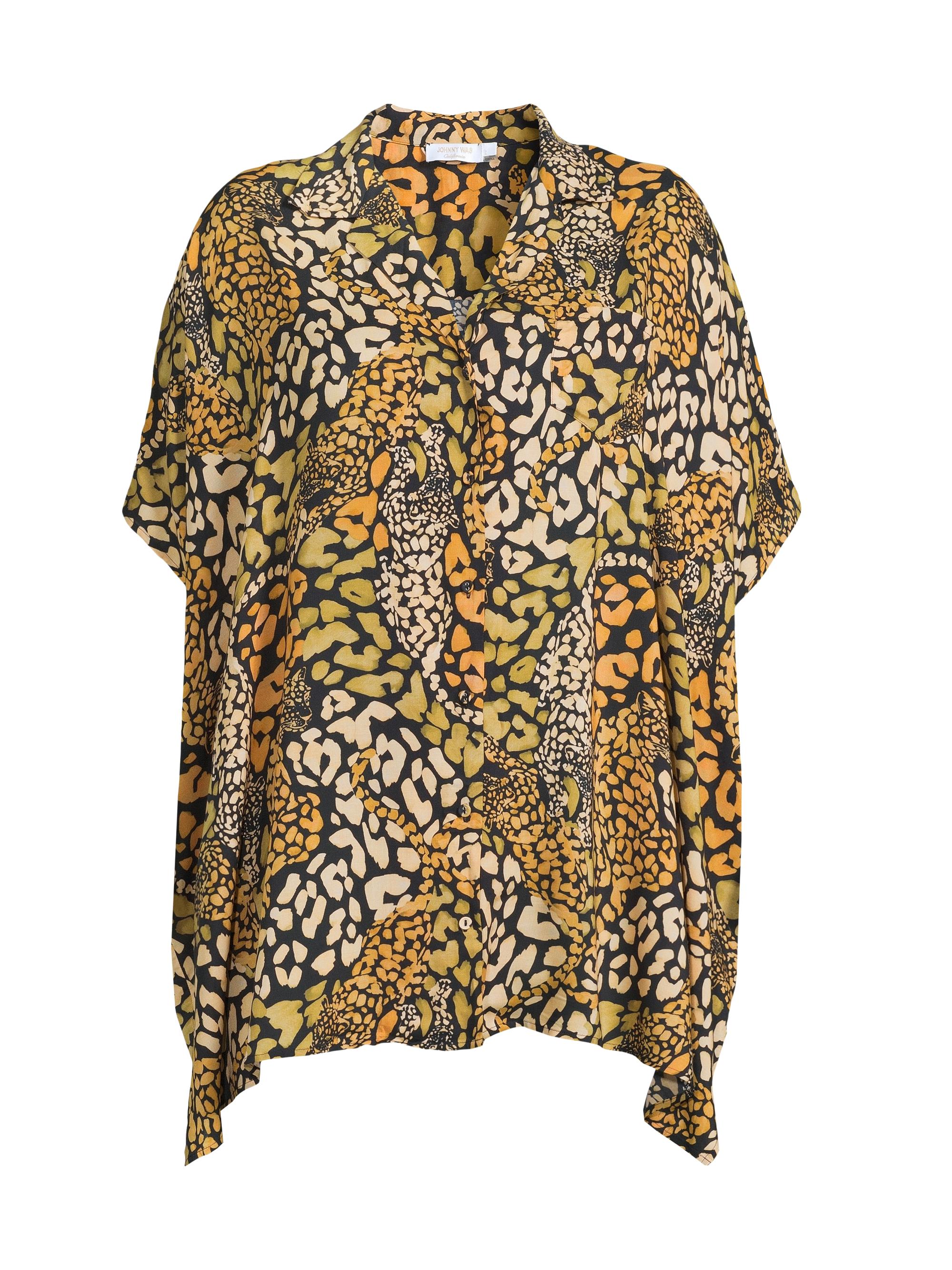 Johnny Was Women's Plus Size Afeni Oversized Button-Front Shirt - Afeni