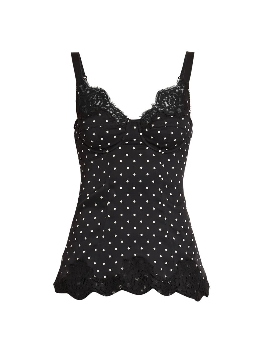 Dolce&Gabbana Polka Dot Silk-Blend Camisole | Saks Fifth Avenue