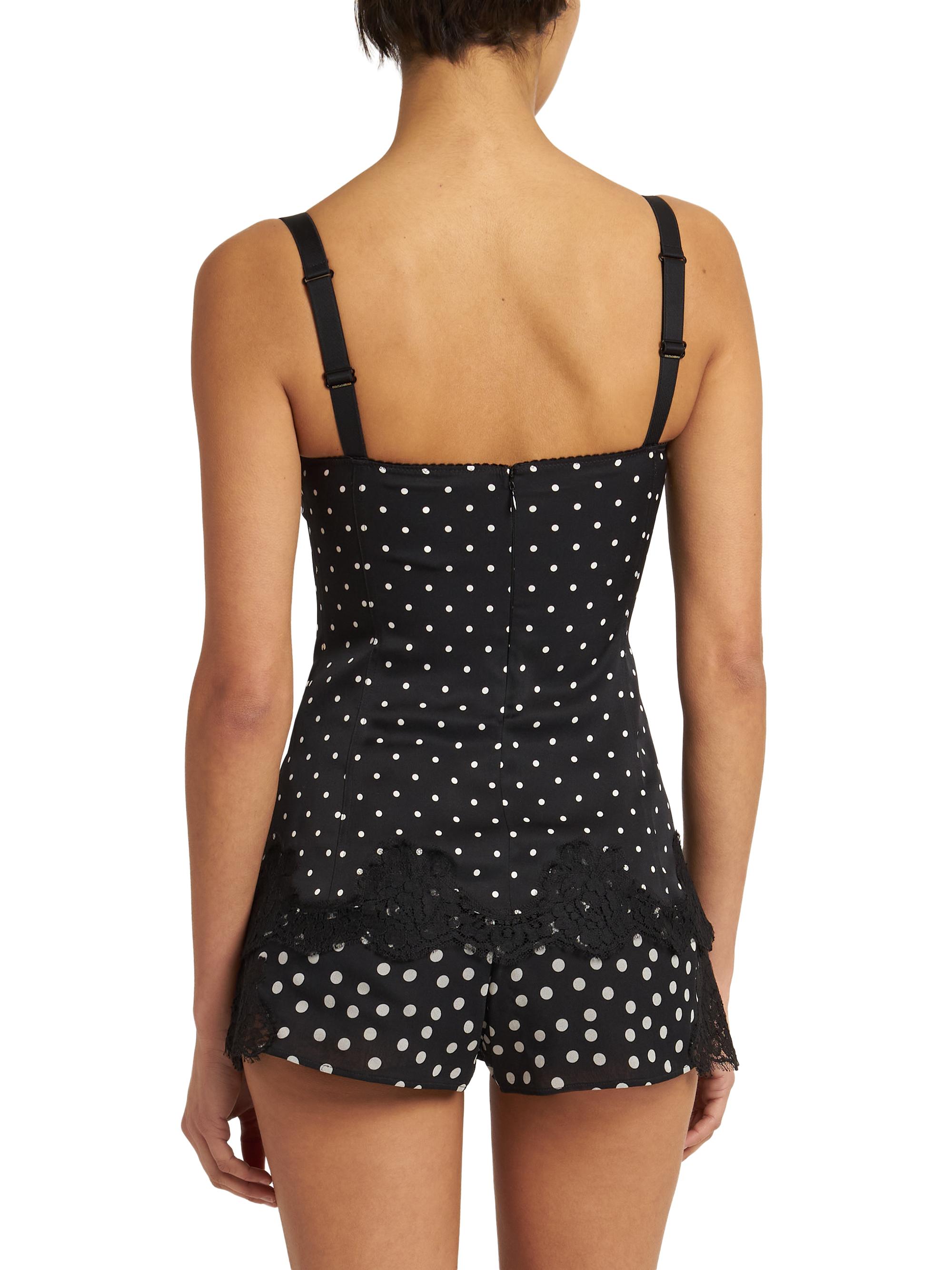 トップス DOLCE&GABBANA Polka Dot Corset Camisole Dolce & Gabbana polka-dot Corset Top | White | FARFETCH