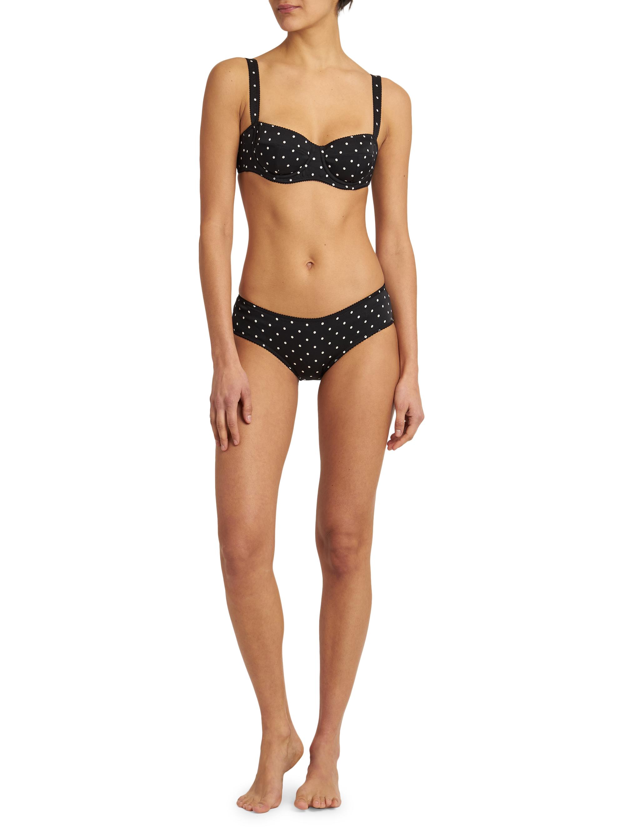 Polka Dot Silk-Blend Hipster Brief