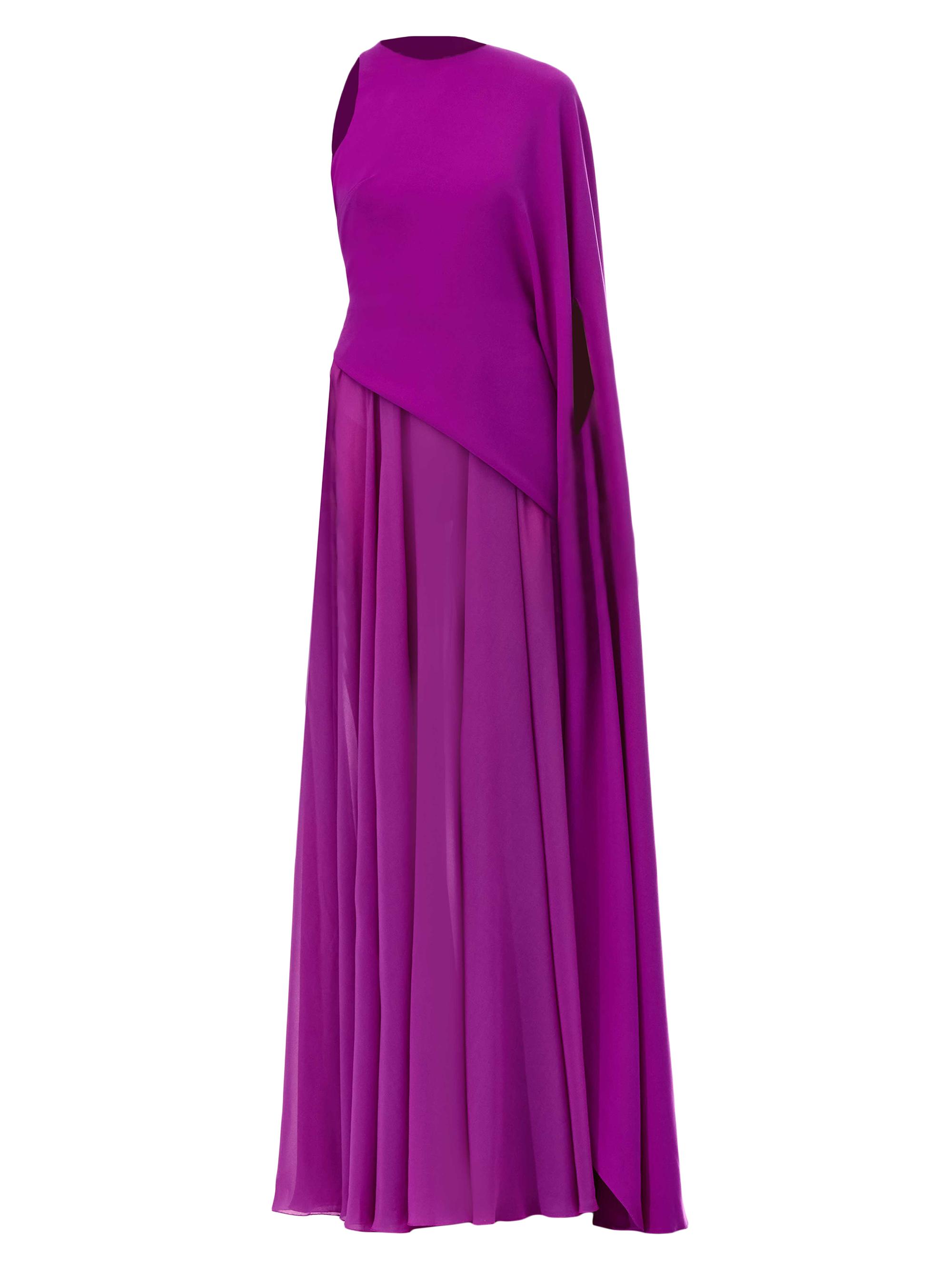 Honayda Women's Kaftan Crêpe Chiffon Gown - Purple