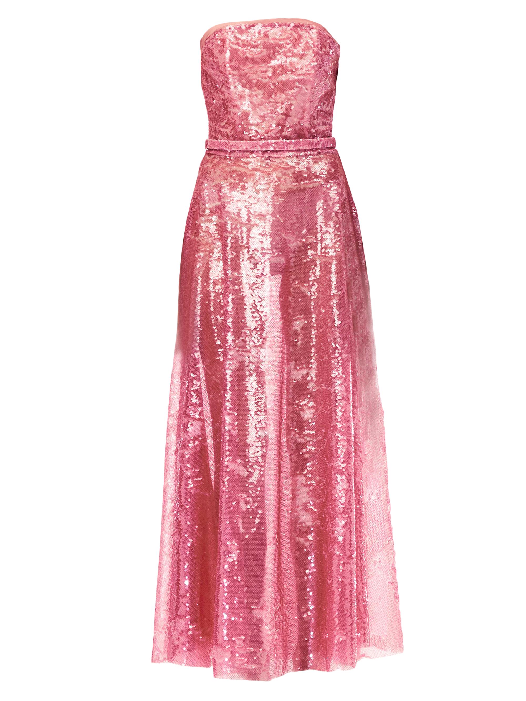 Honayda Women's Sequined Strapless Maxi Dress - Pink