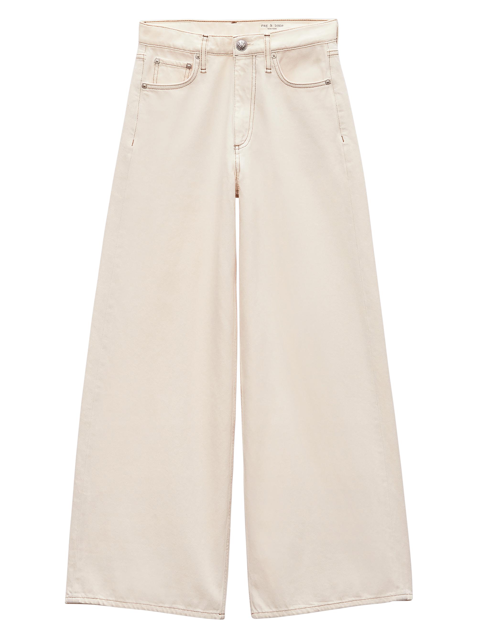 rag & bone Women's Sofia Stretch Wide-Leg Jeans - Ecru
