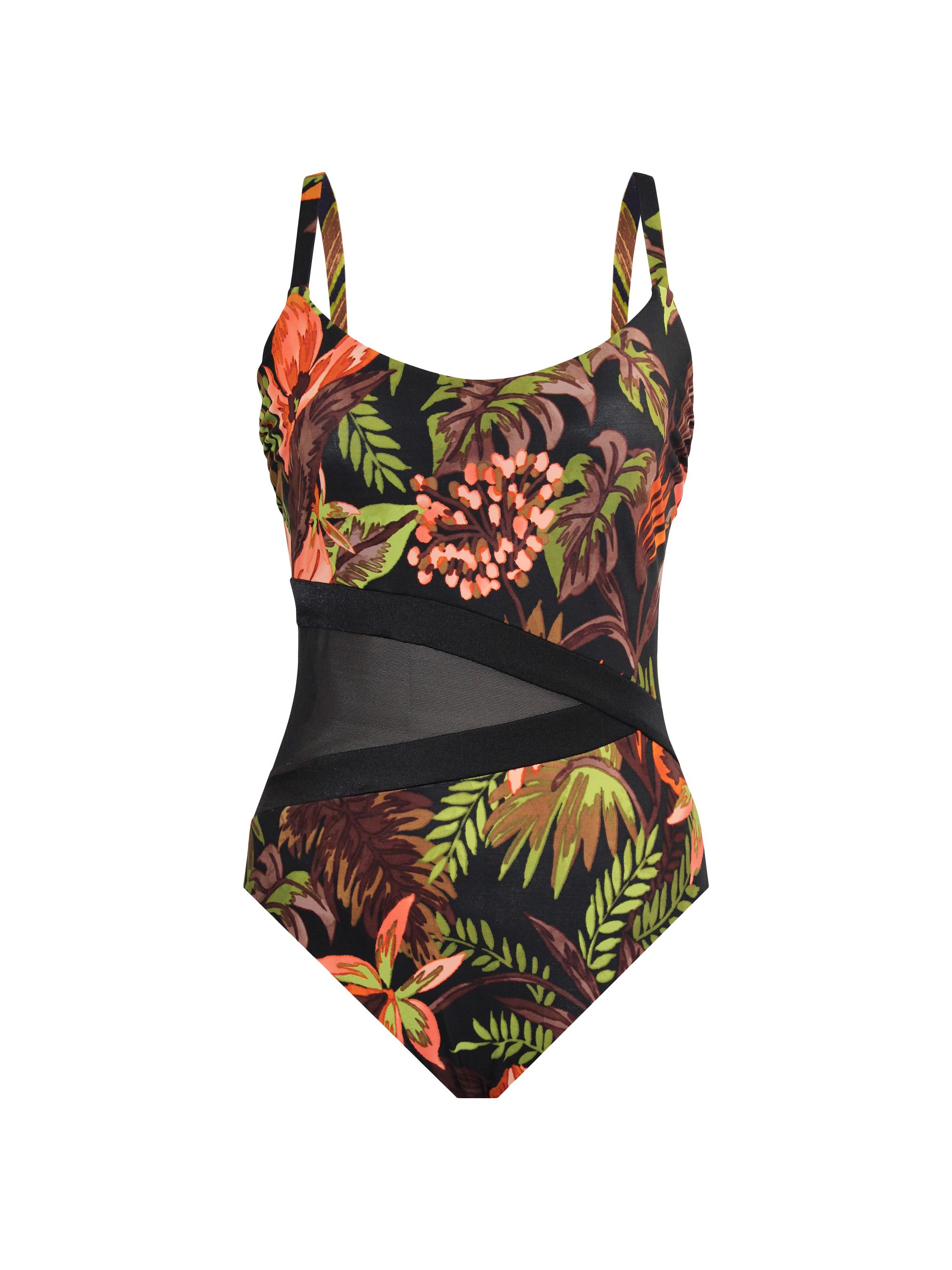 Miraclesuit Swim Women's Botanico Lyra One-Piece Swimsuit - Black Multi