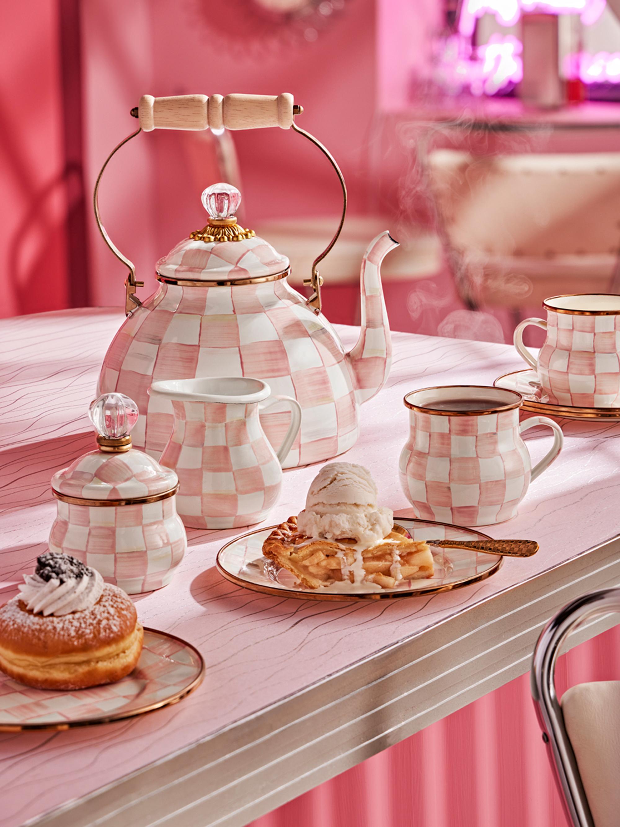 MacKenzie-Childs Rosy Check Enamel Mug | Saks Fifth Avenue