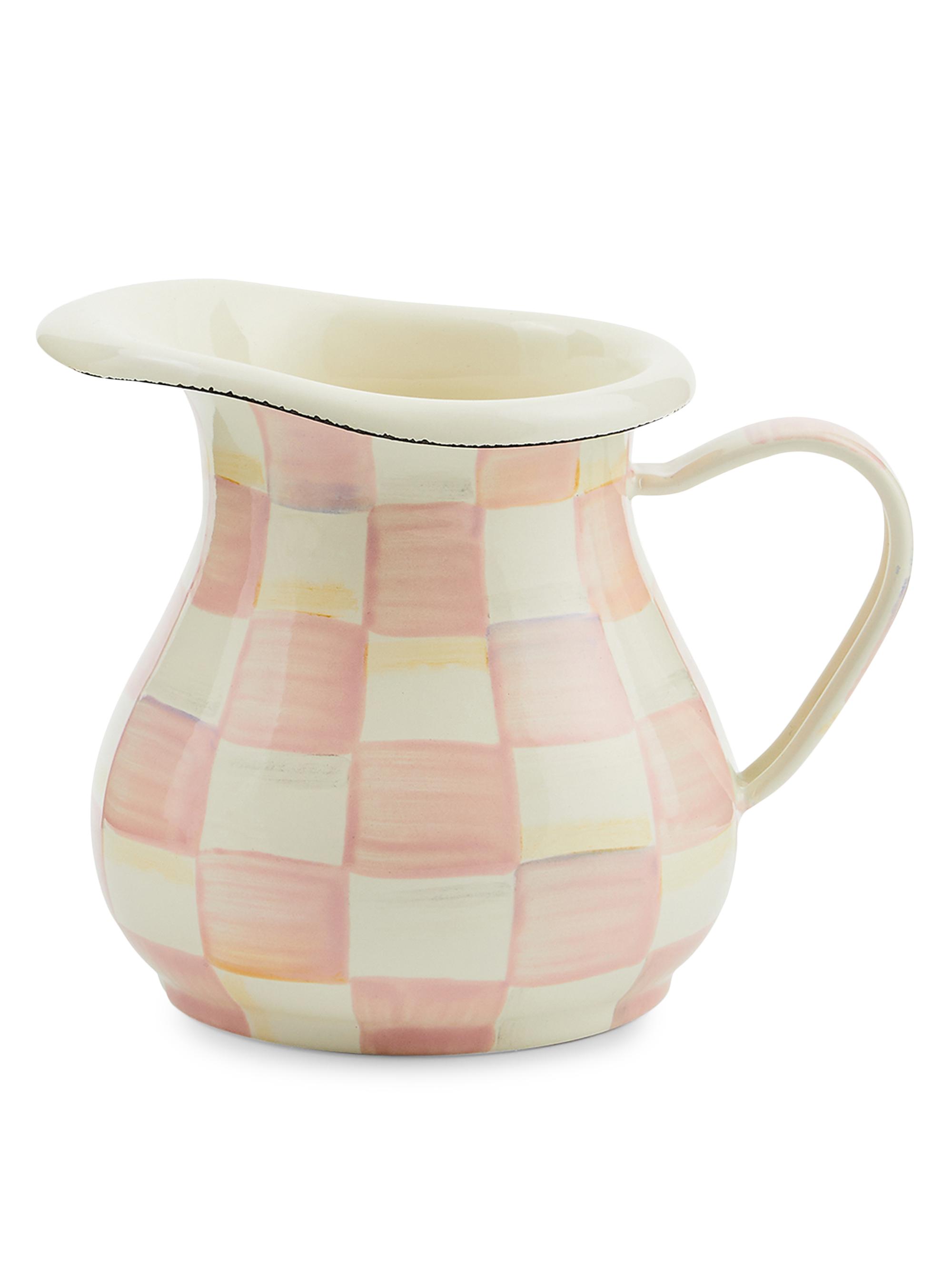MacKenzie-Childs Rosy Check Enamel Creamer