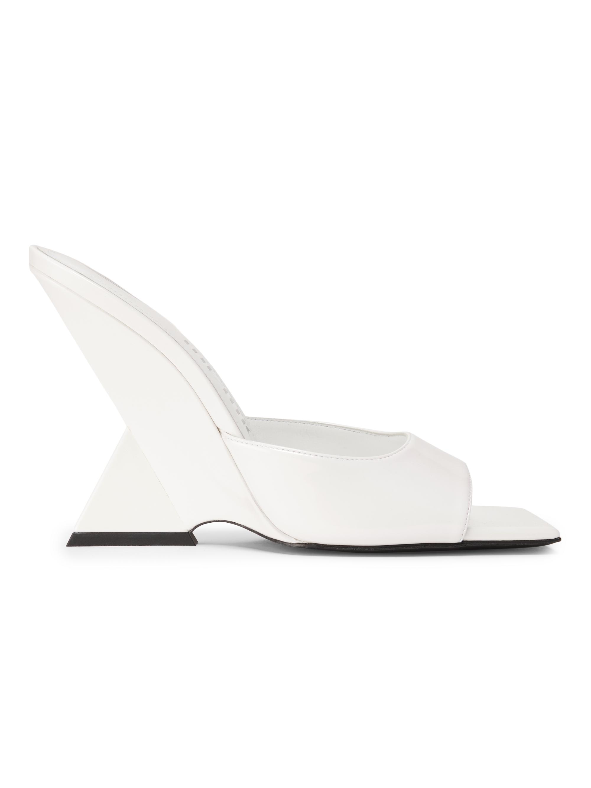 The Attico Women's Cheope 115MM Leather Mules - White