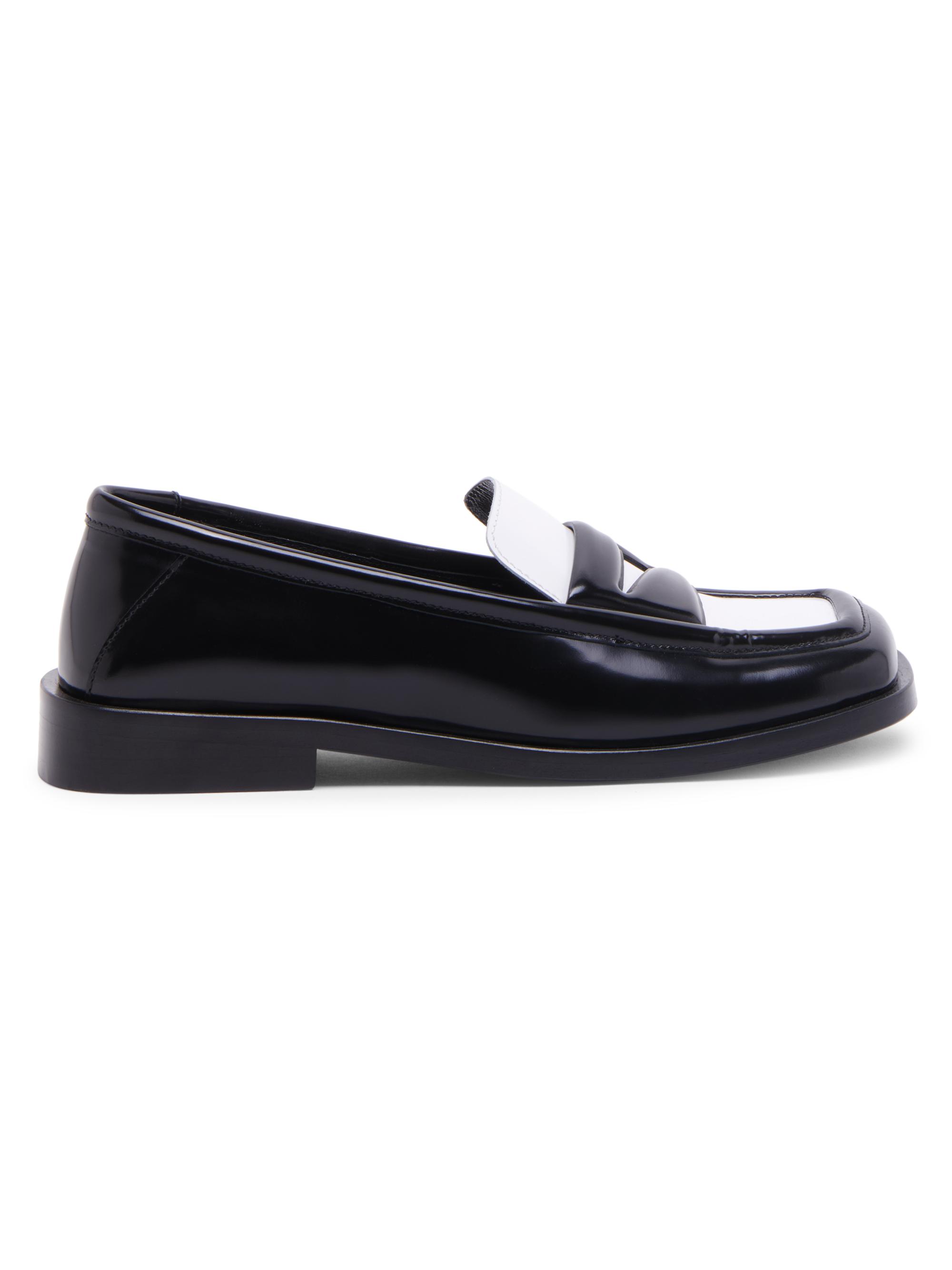 The Attico Women's Amanda Leather Loafers - Black White