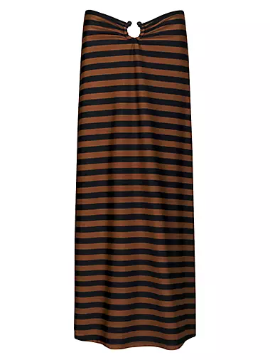 Port Maria Anesha Striped O-Ring Maxi-Skirt