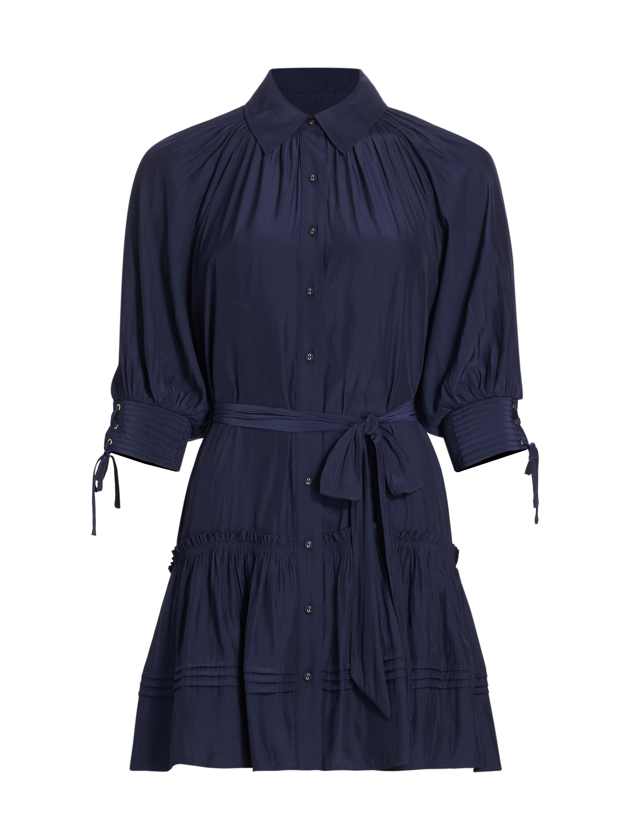 Ramy Brook Women's Alianna Belted Shirtdress - Spring Navy