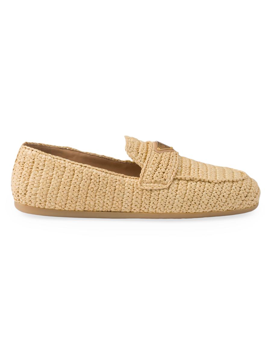 Prada Woven Fabric Loafers | Saks Fifth Avenue