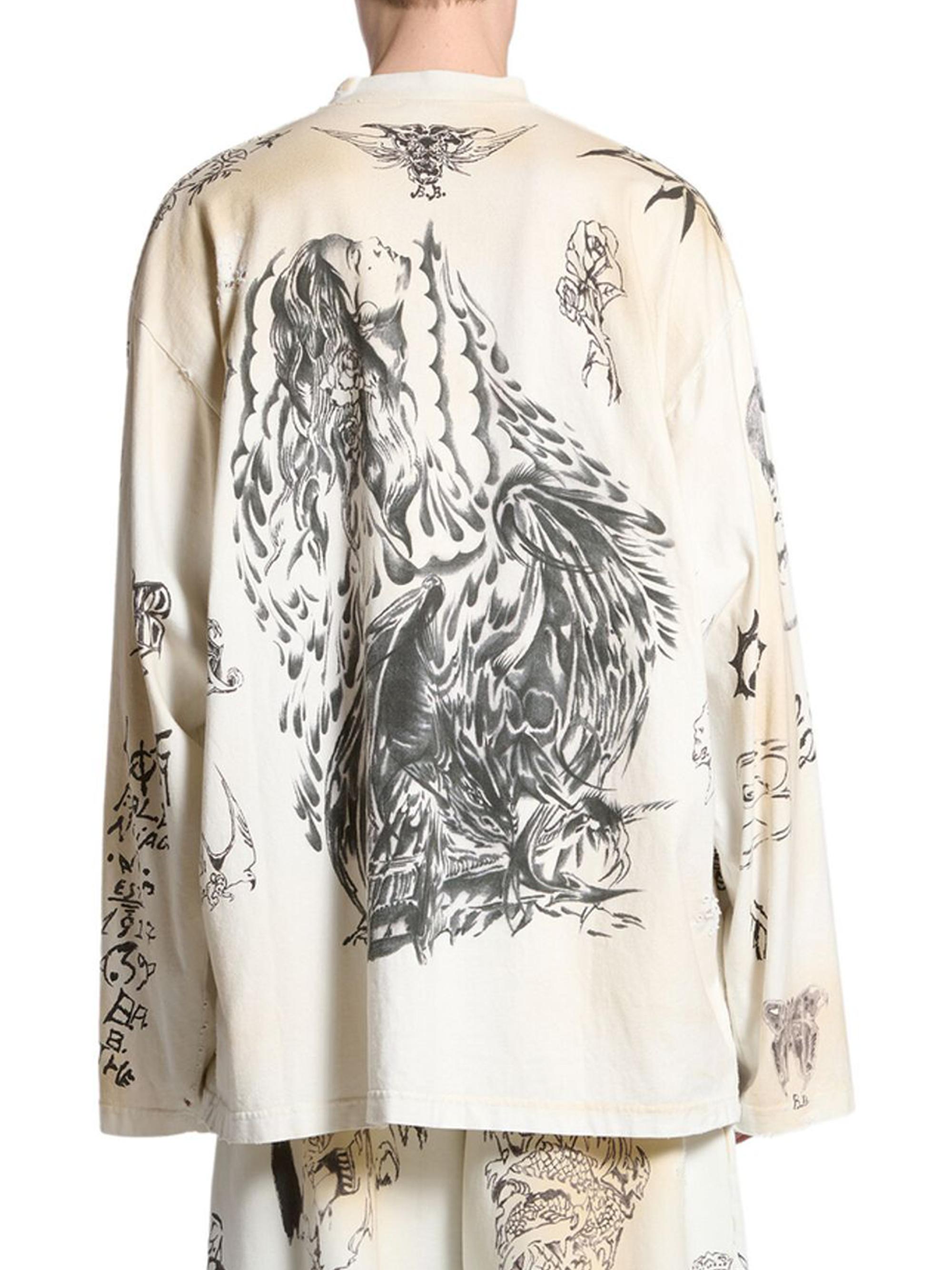 Balenciaga Tat Oversized Long Sleeve T-Shirt | Saks Fifth Avenue
