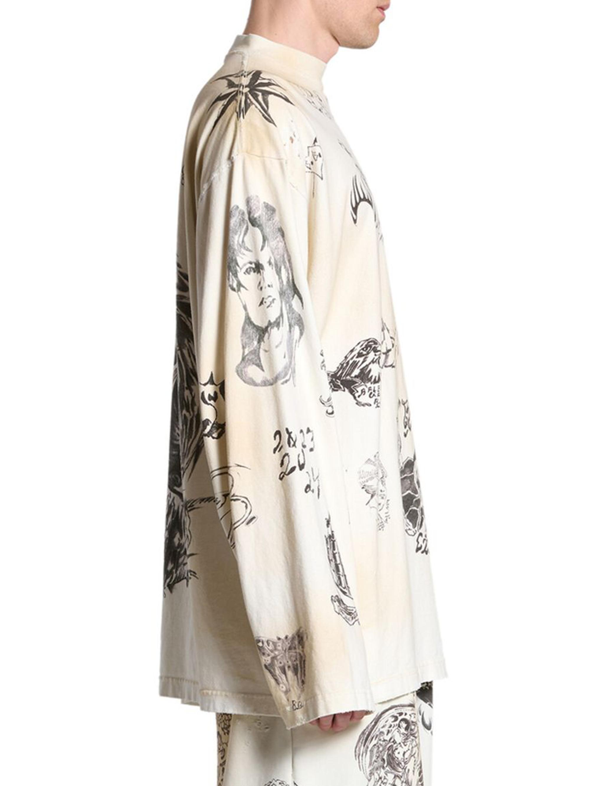 Balenciaga Tat Oversized Long Sleeve T-Shirt | Saks Fifth Avenue