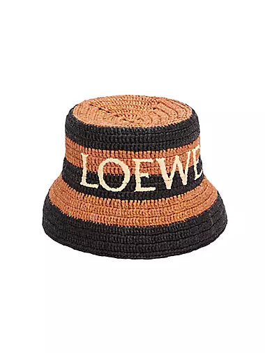 LOEWE x Paula's Ibiza Striped Logo Bucket Hat