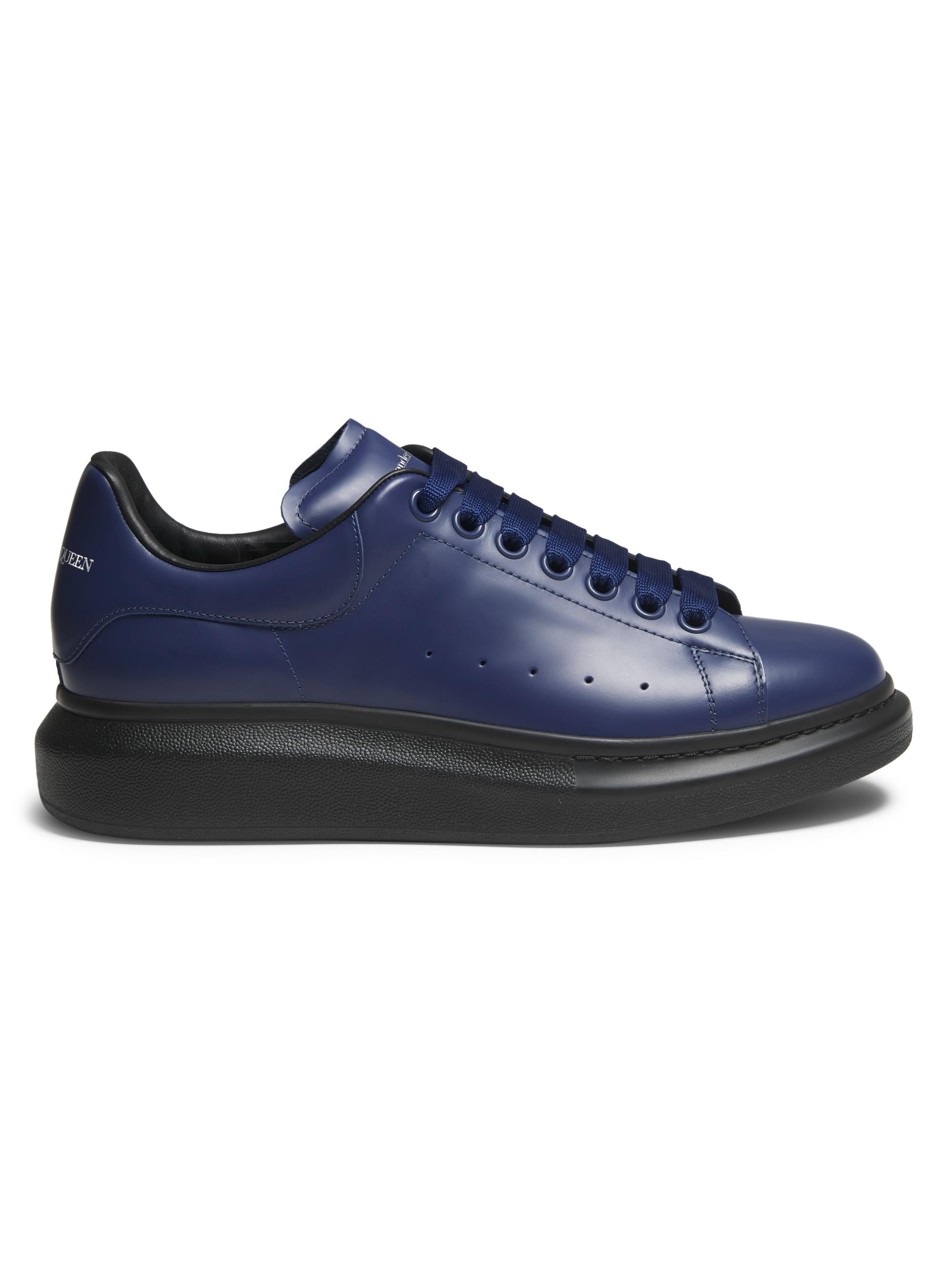 McQueen Men's Leather Low-Top Sneakers - Navy Black
