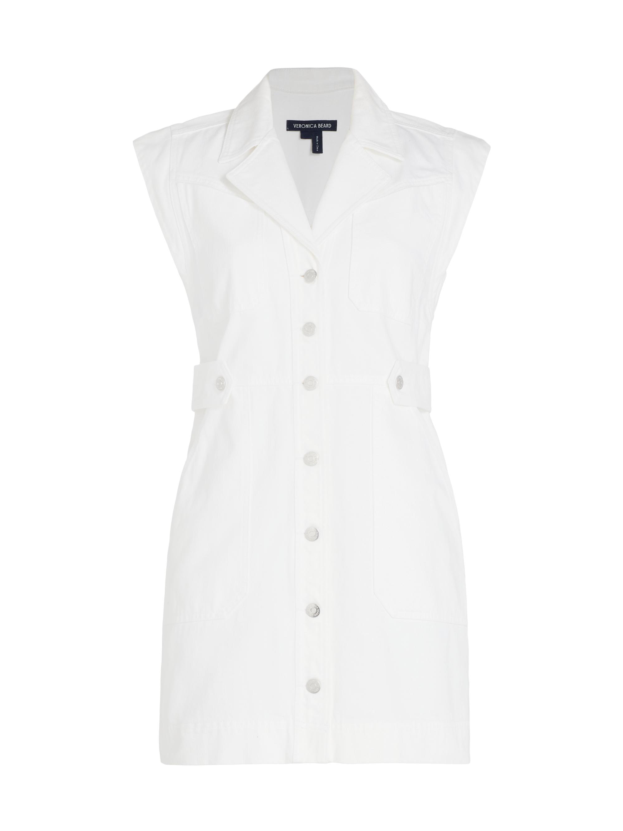 Veronica Beard Women's Jax Cotton Sleeveless Minidress - White