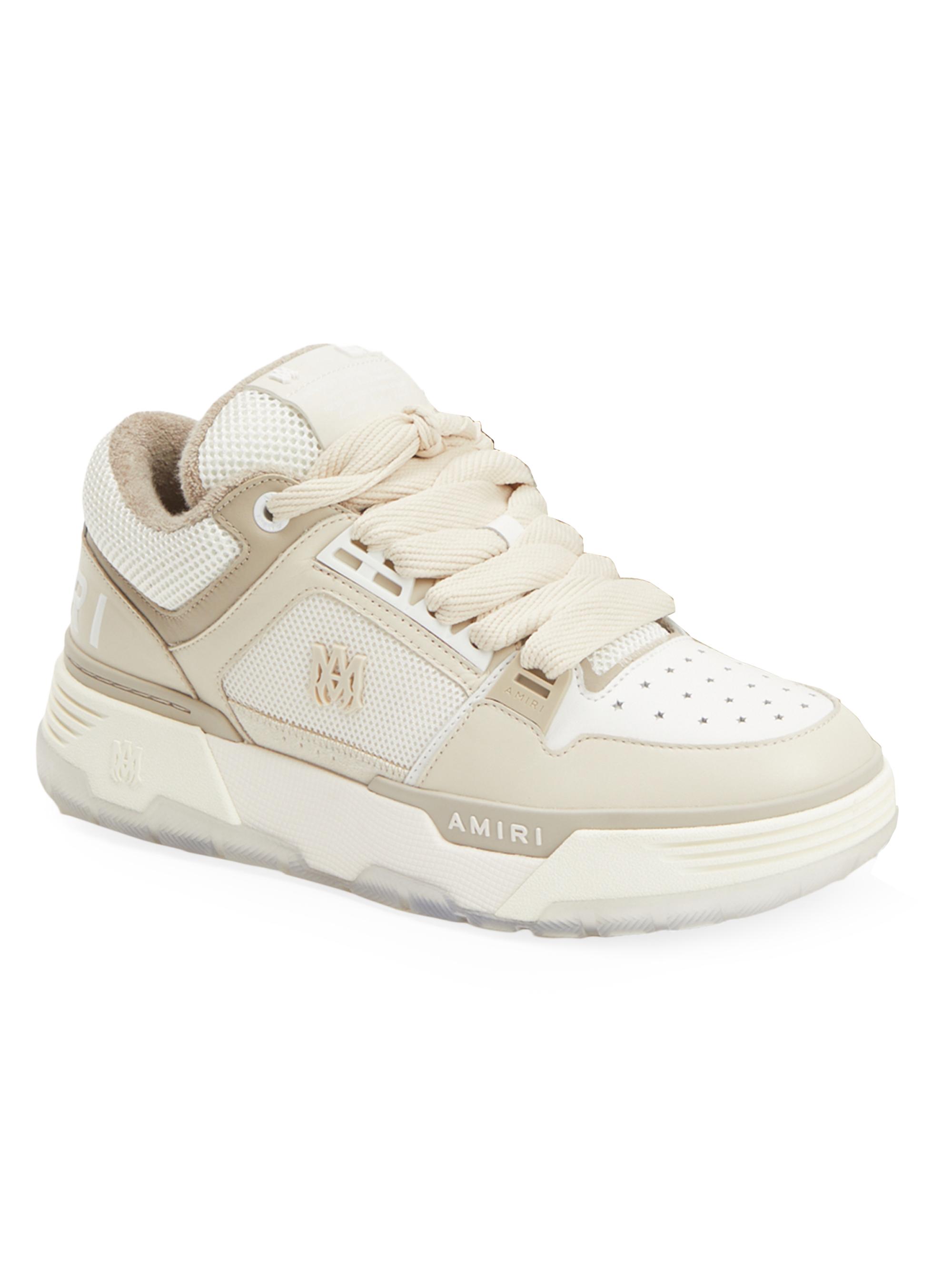 Amiri Women's MA-1 Leather Sneakers - Alabaster Birch