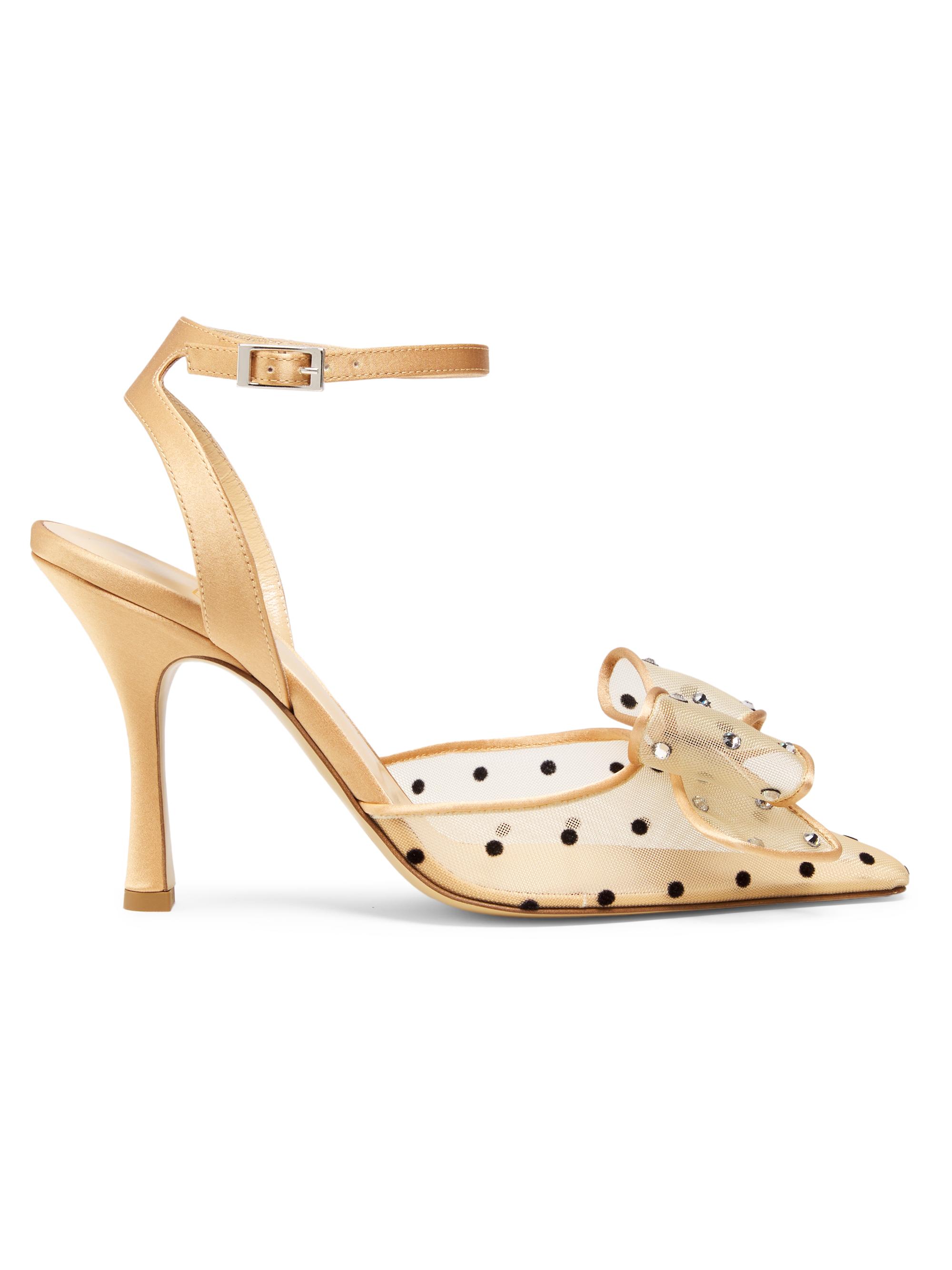 Nalebe Women's Diamante Bow Pumps - Champagne