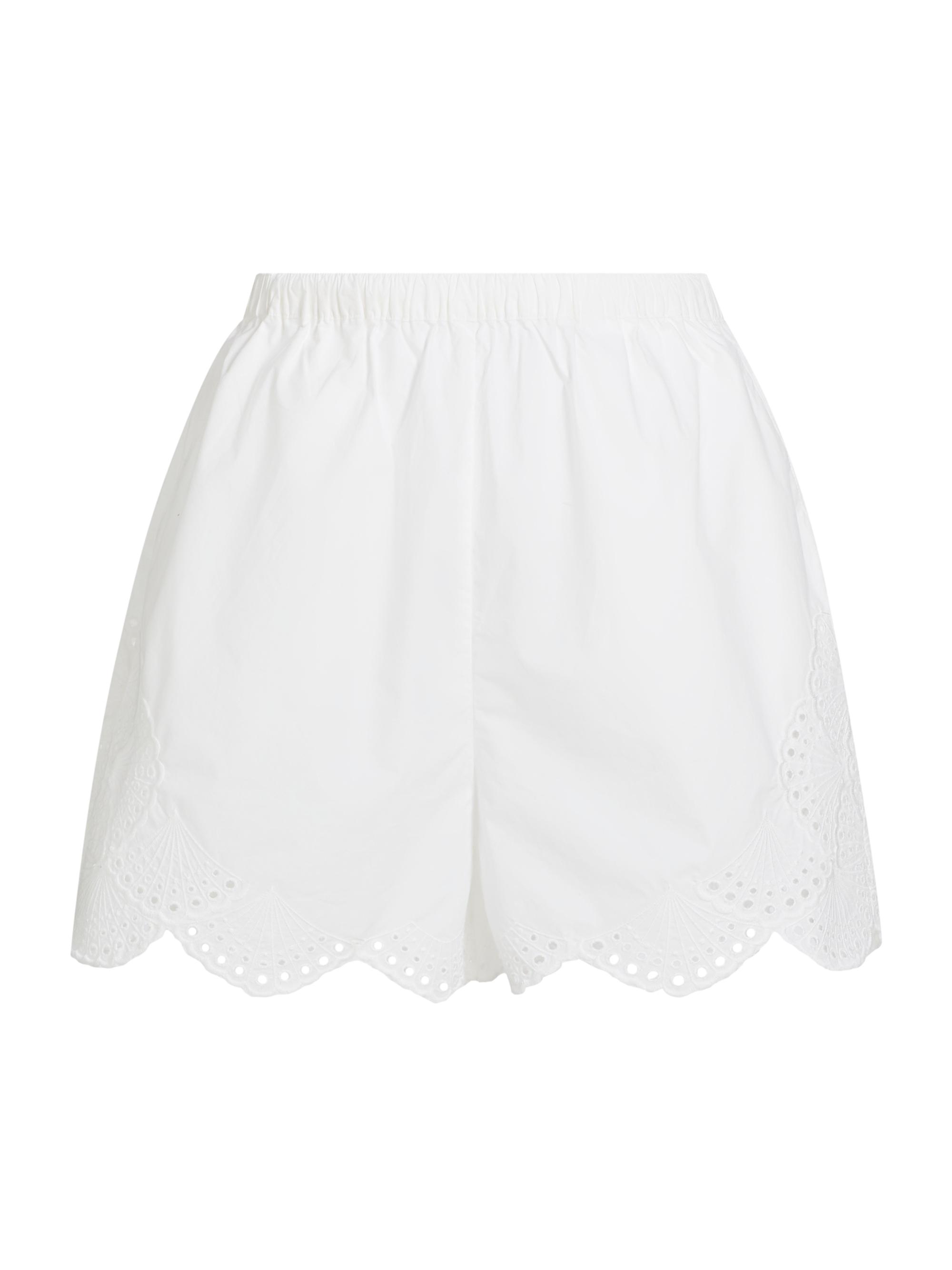 Loulou de Saison Women's Aurora Eyelet Cotton Shorts -