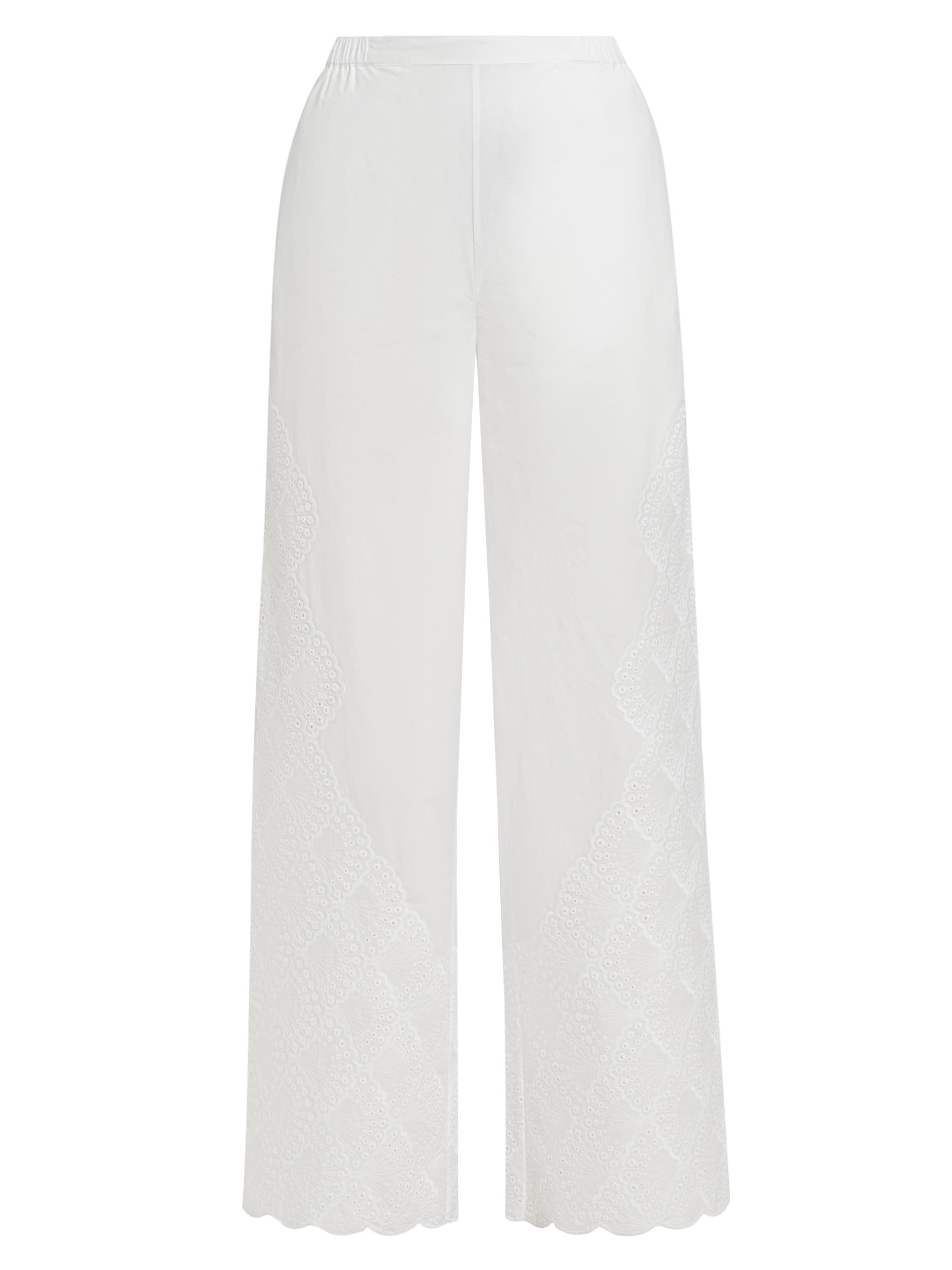 パンツ louren cutwork embroidery pant white M Cutwork Woven Pant | Whisper White | Seed Heritage