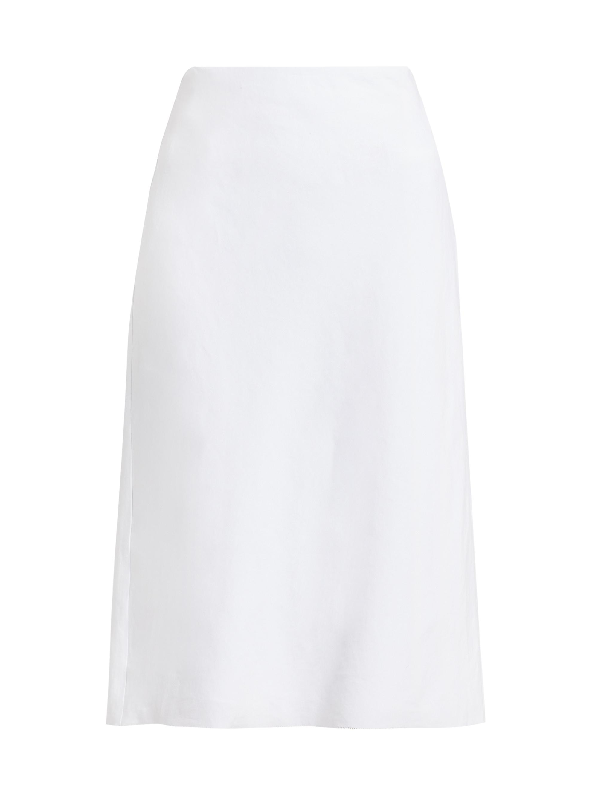 Vince Women's Easy Slip Linen-Blend Skirt - Optic White