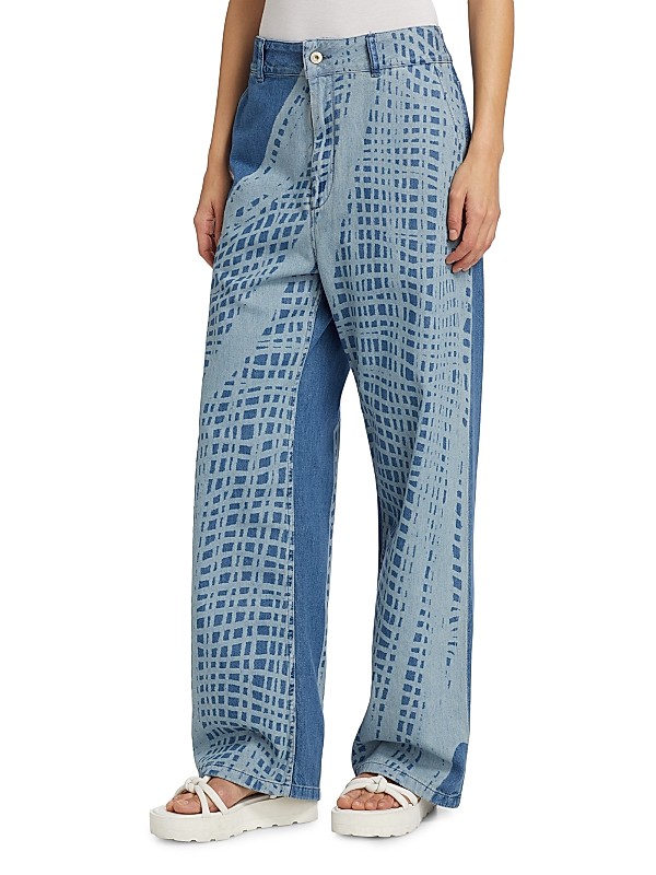 Shop LOEWE LOEWE x Paula's Ibiza Geometric Baggy Jeans Shop LOEWE LOEWE x Paula's Ibiza Geometric Baggy Jeans