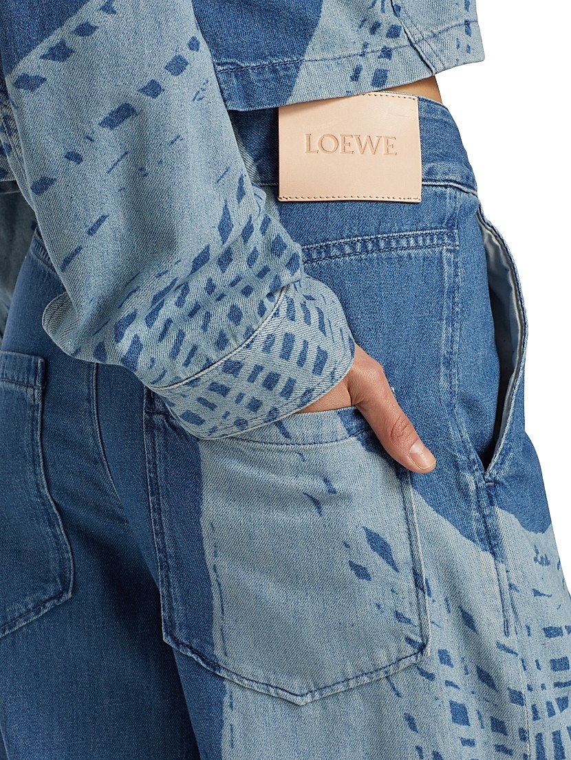 Shop LOEWE LOEWE x Paula's Ibiza Geometric Baggy Jeans Shop LOEWE LOEWE x Paula's Ibiza Geometric Baggy Jeans