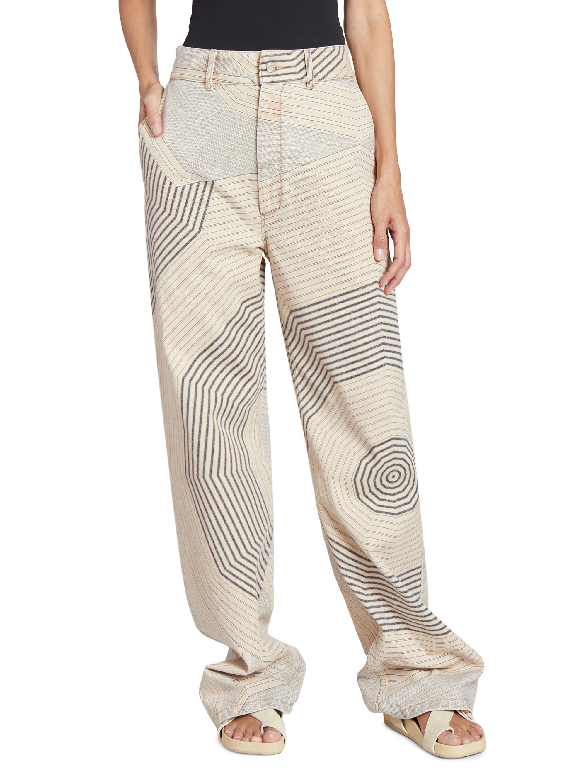 【美品】LOEWE paula's ibiza オーバーサイズ ロング丈 LOEWE + Paula's Ibiza paneled mid-rise barrel-leg jeans | NET-A-PORTER