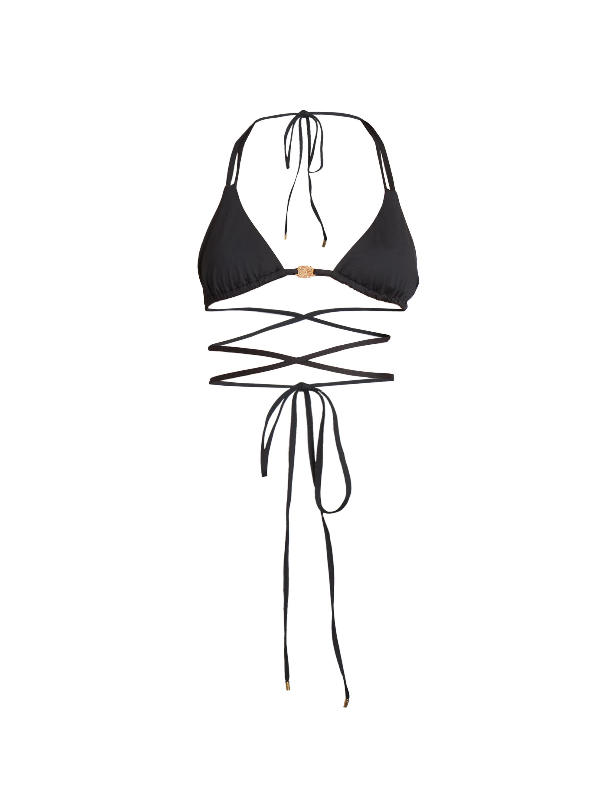 LOEWE Women's  x Paula's Ibiza Triangle Bikini Top - Black