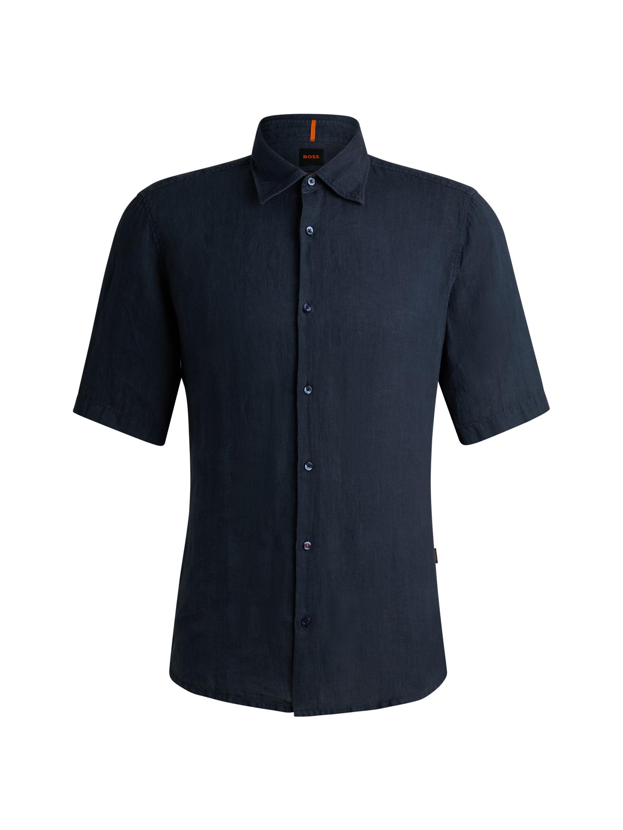 BOSS Men's Regular-Fit Shirt - Dark Blue