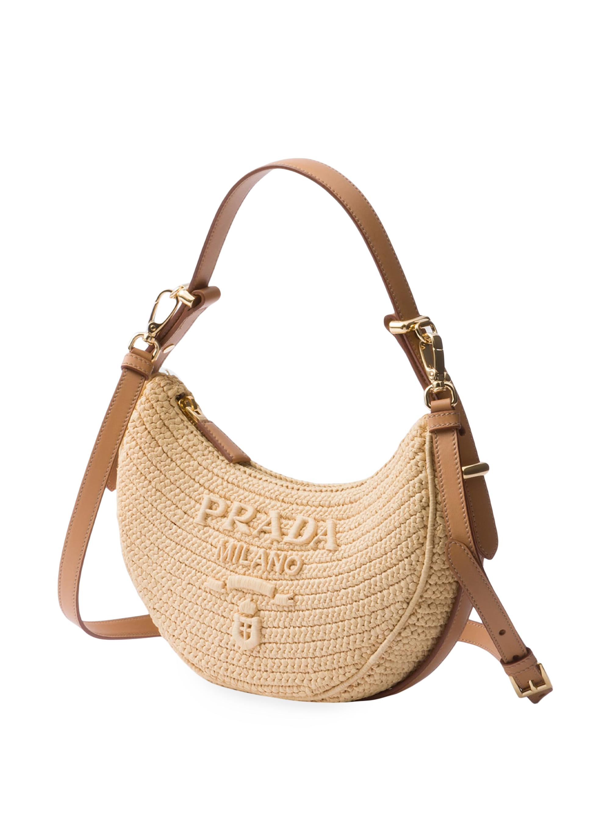 Prada Arqué Woven Fabric Shoulder Bag