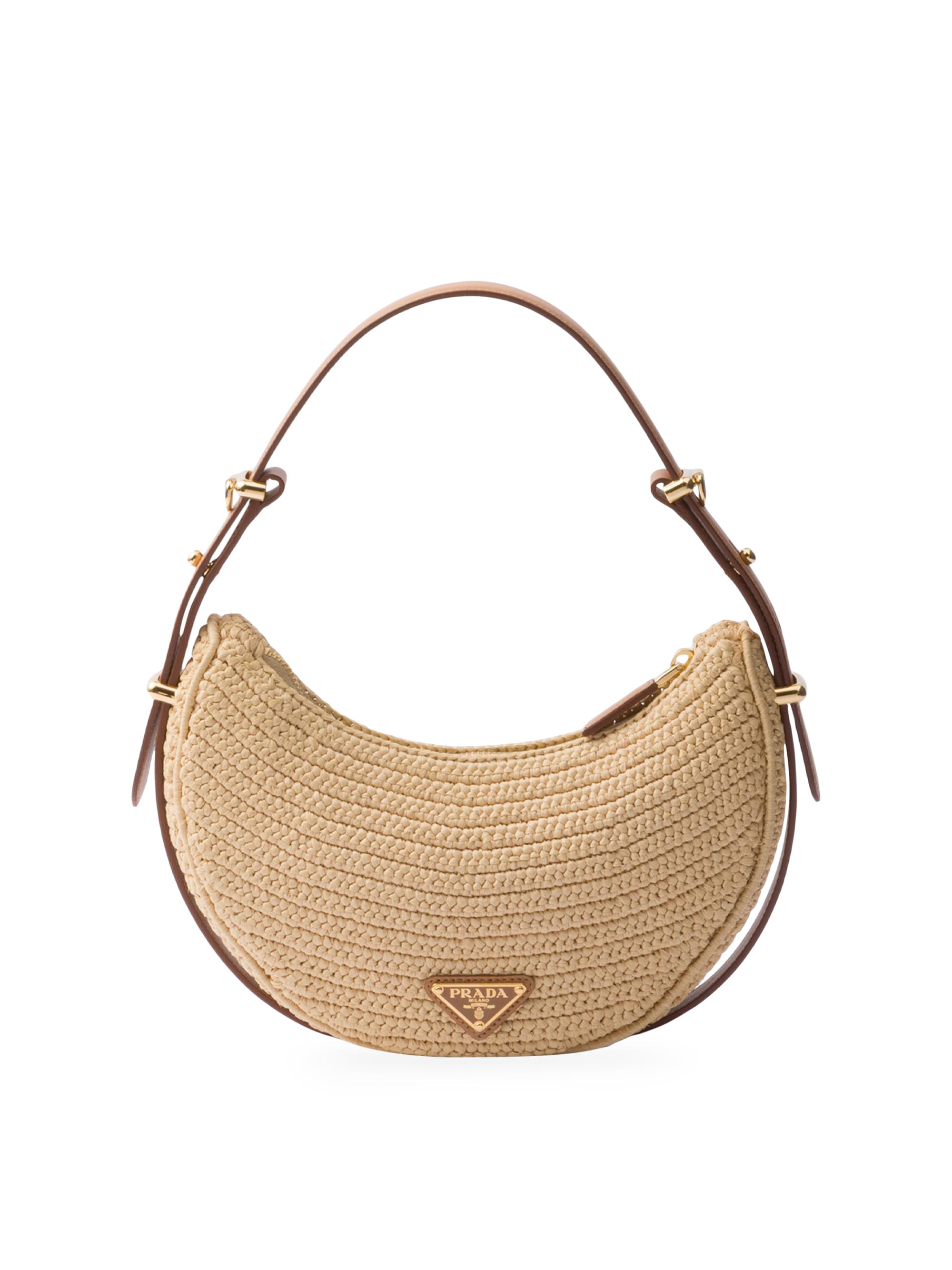 Prada Arqué Woven Fabric Shoulder Bag