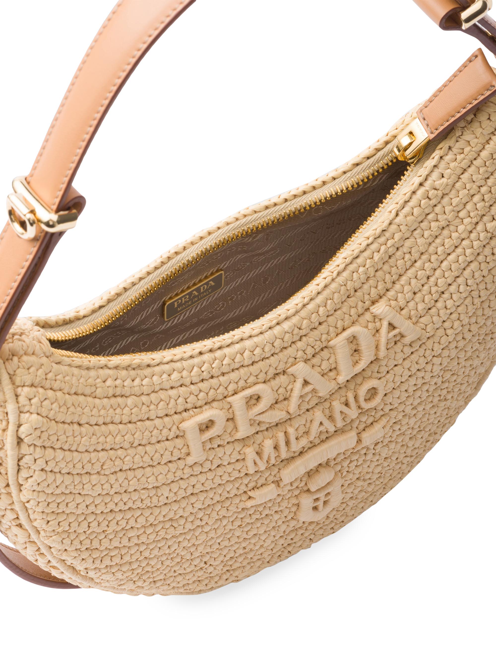 Prada Arqué Woven Fabric Shoulder Bag
