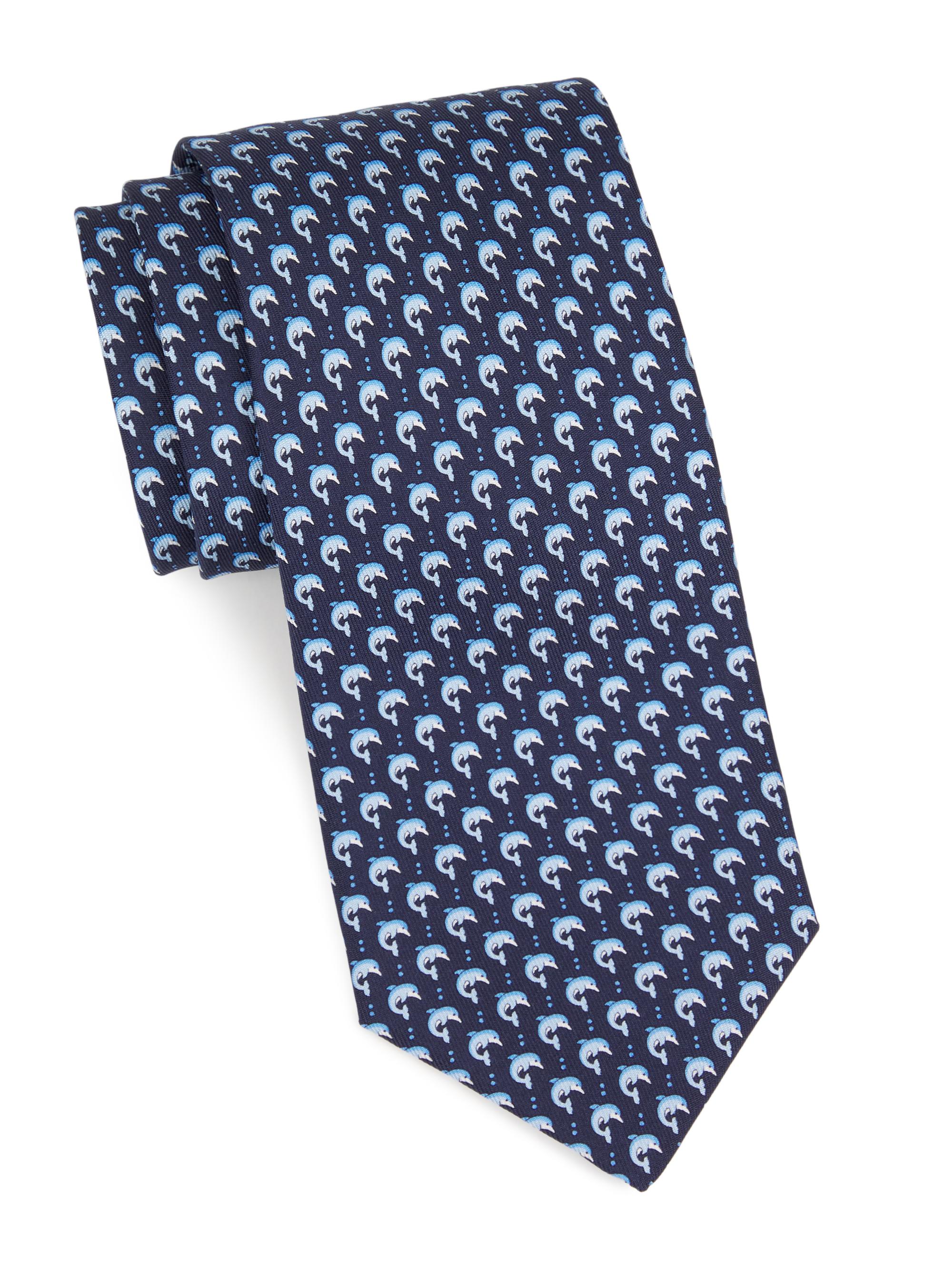 FERRAGAMO 4 Zeus French Bulldog Silk Tie | Saks Fifth Avenue