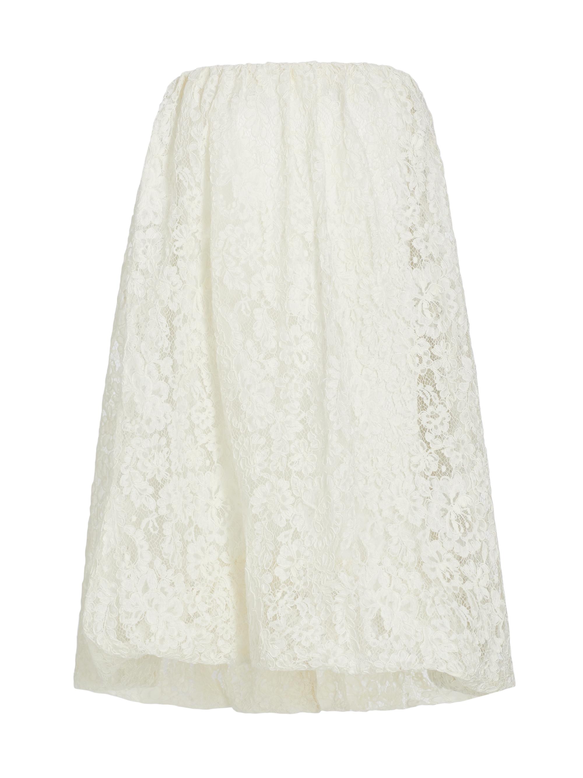 Alejandra Alonso Rojas Women's Floral Lace Bubble Minidress - Ecru