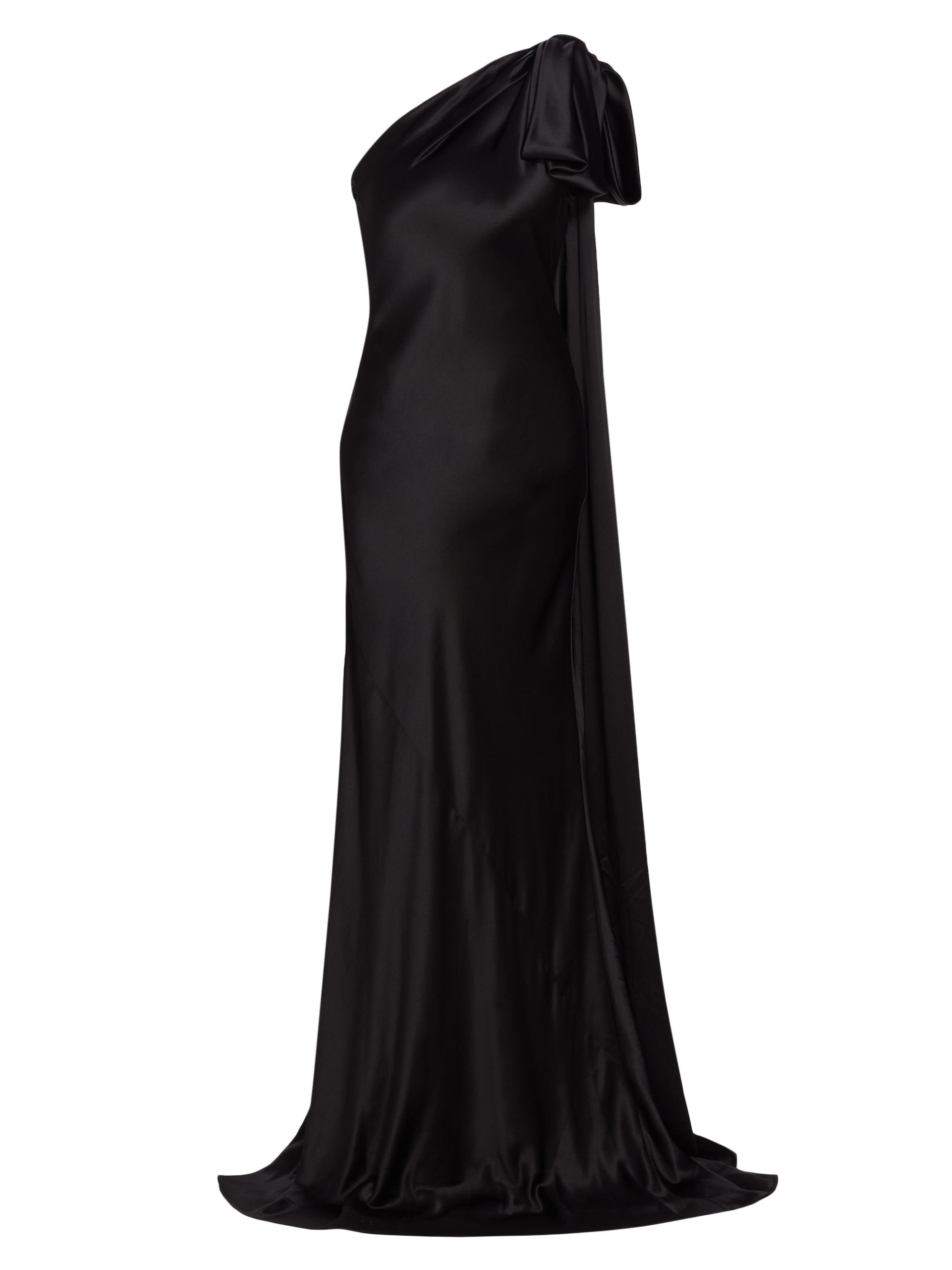 Alejandra Alonso Rojas Women's Silk One-Shoulder Gown - Black