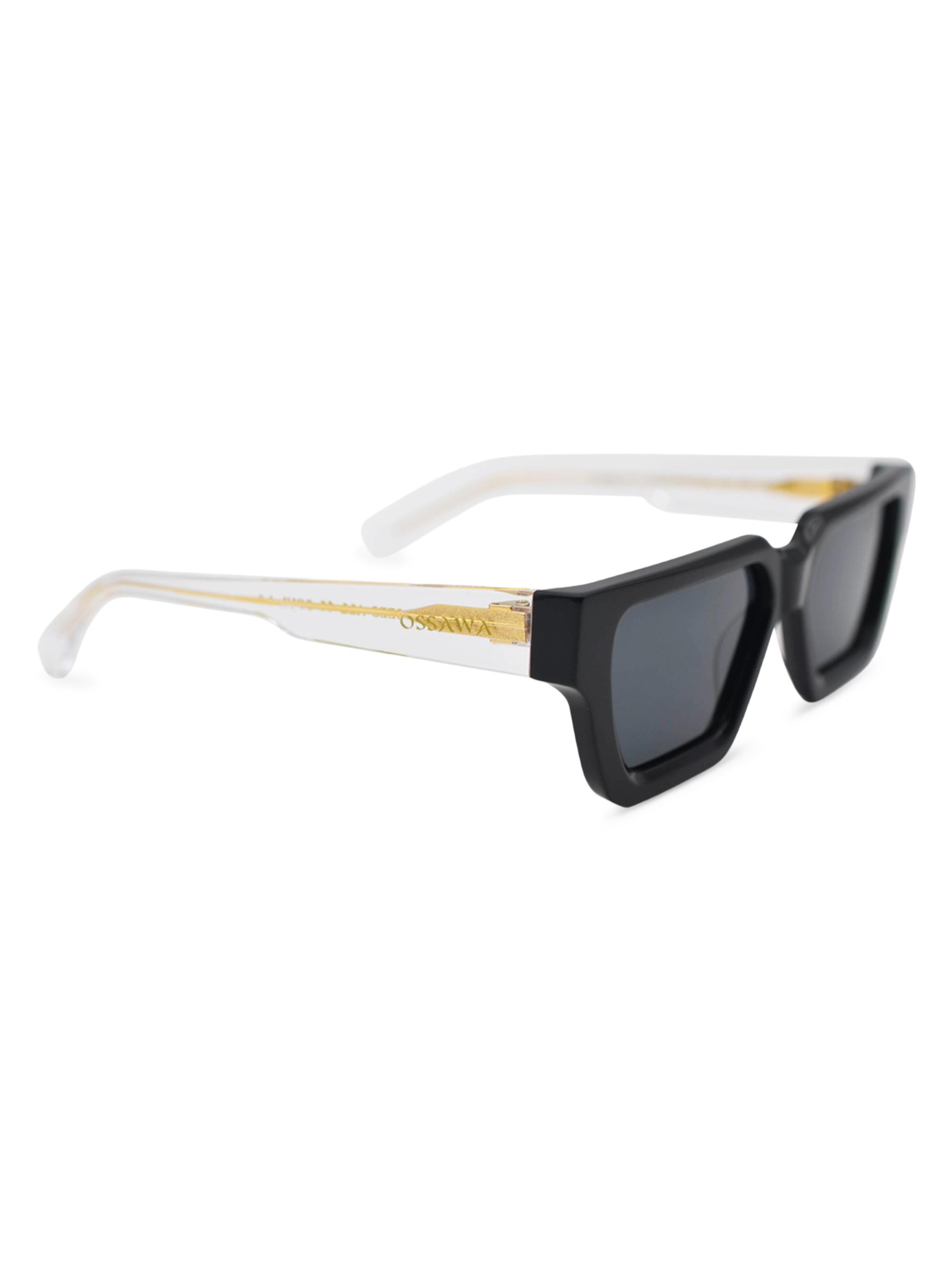 OSSAWA Men's Soul V2 54MM Rectangular Sunglasses - Onyx Quartz Smoke